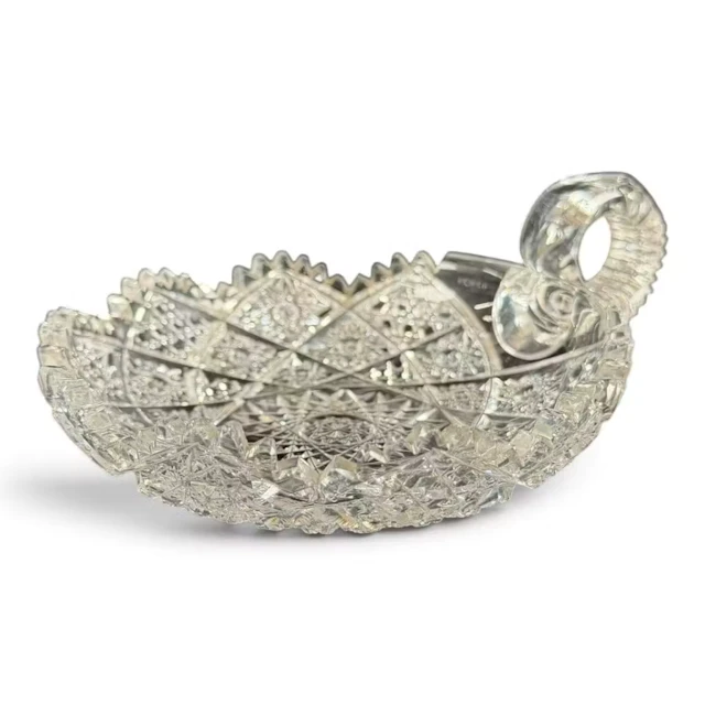 Lot 302: Brilliant Cut Glass Handled Candy Dish