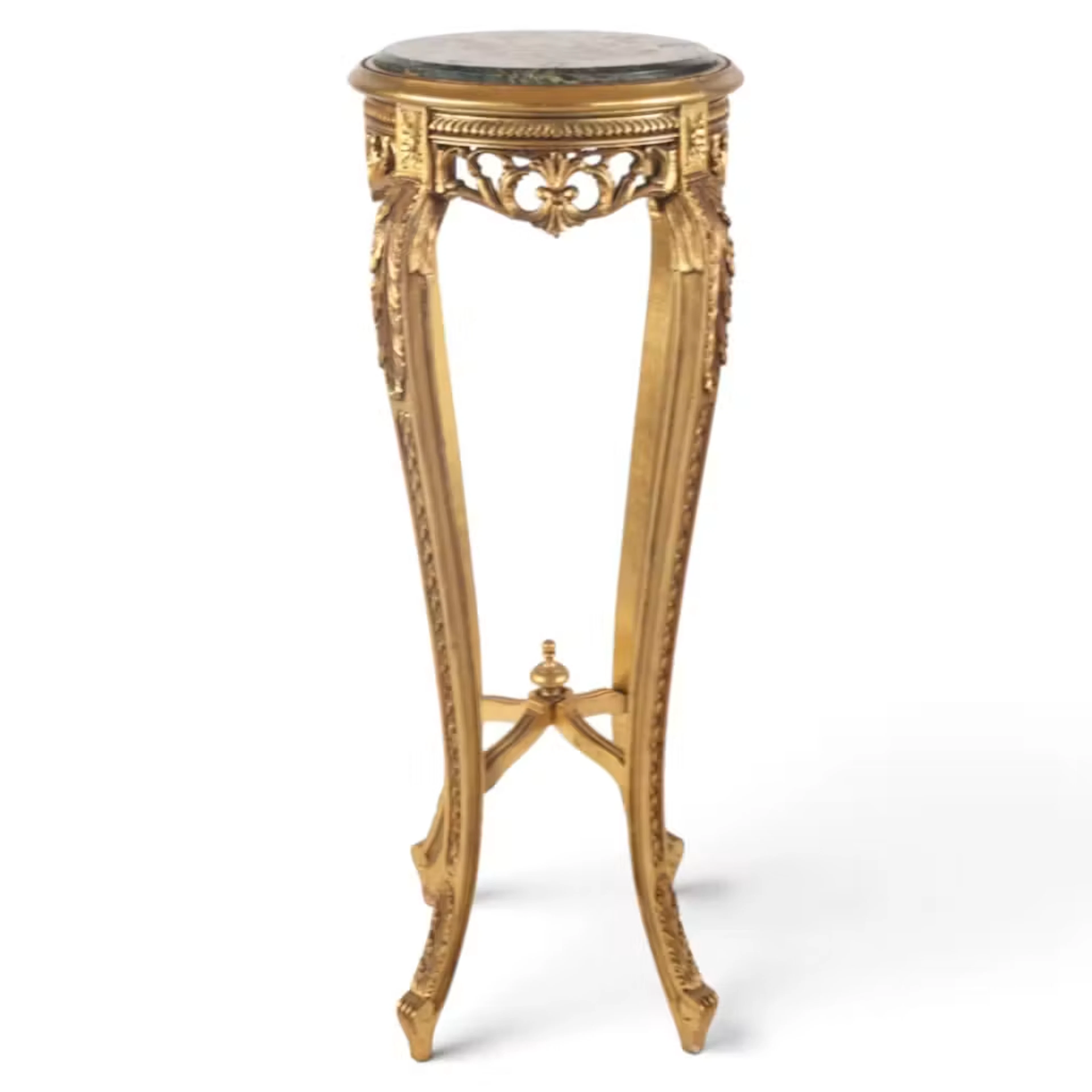 Lot 197: Louis XV Giltwood Marble-Top Pedestal