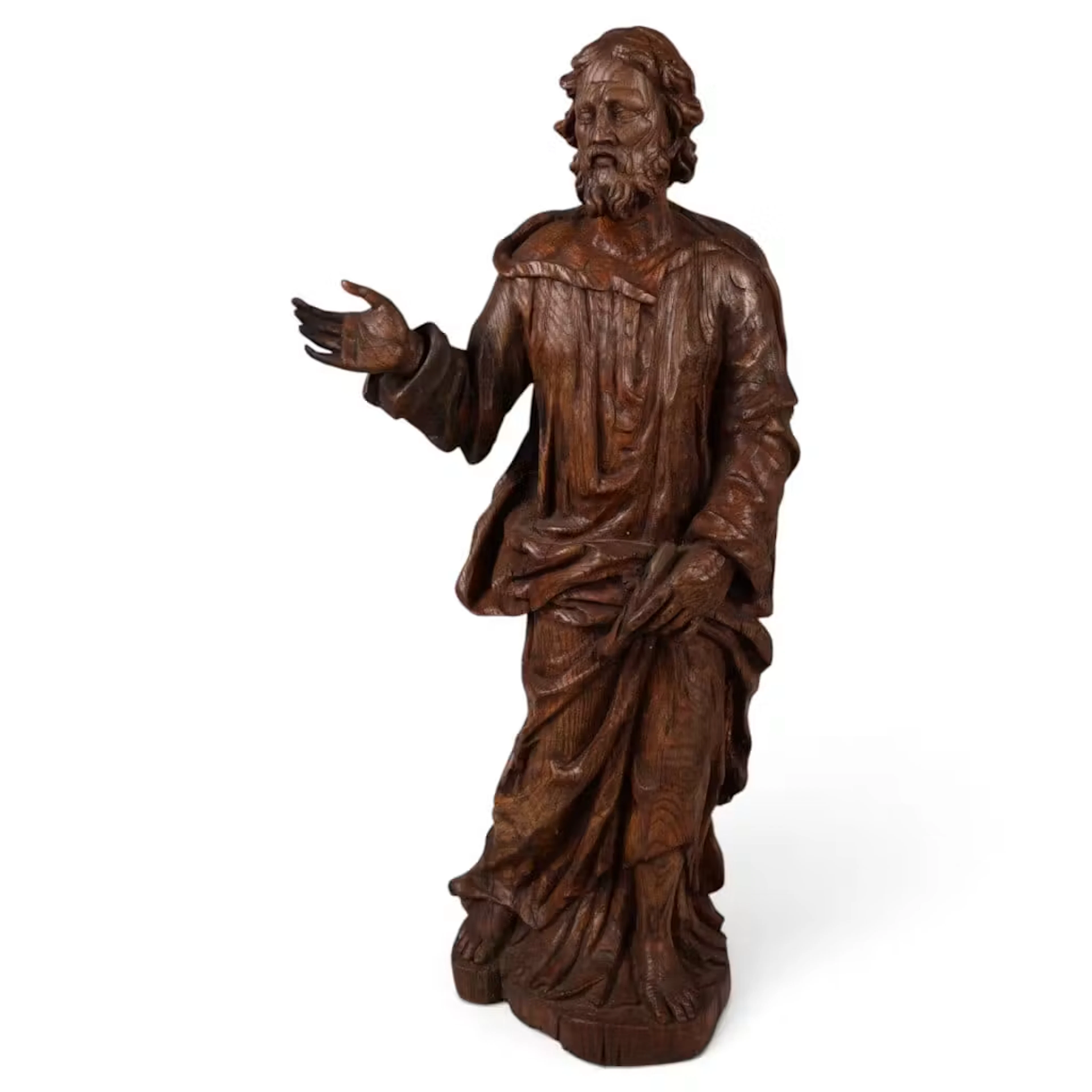 Lot 32: Carved Wood Figure of a Saint or Apostle
