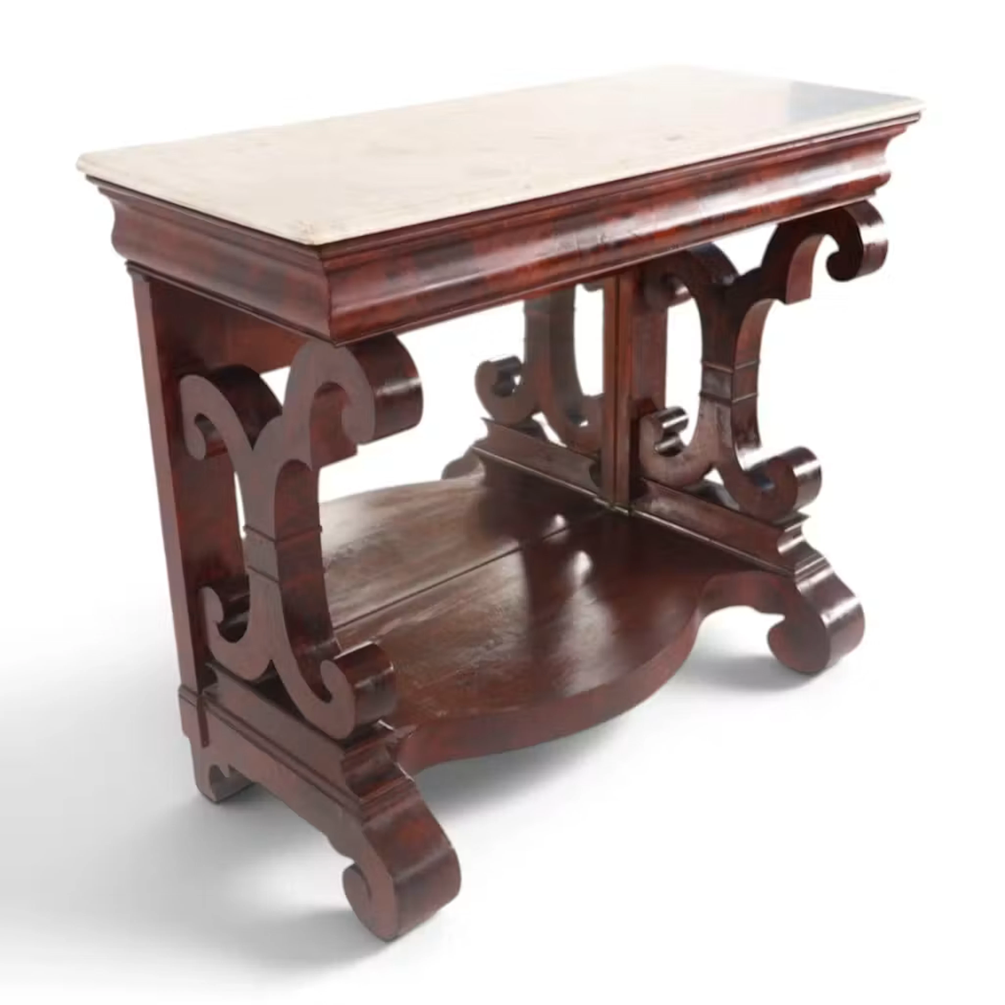 Lot 103: Late Classical Mahogany Pier Table