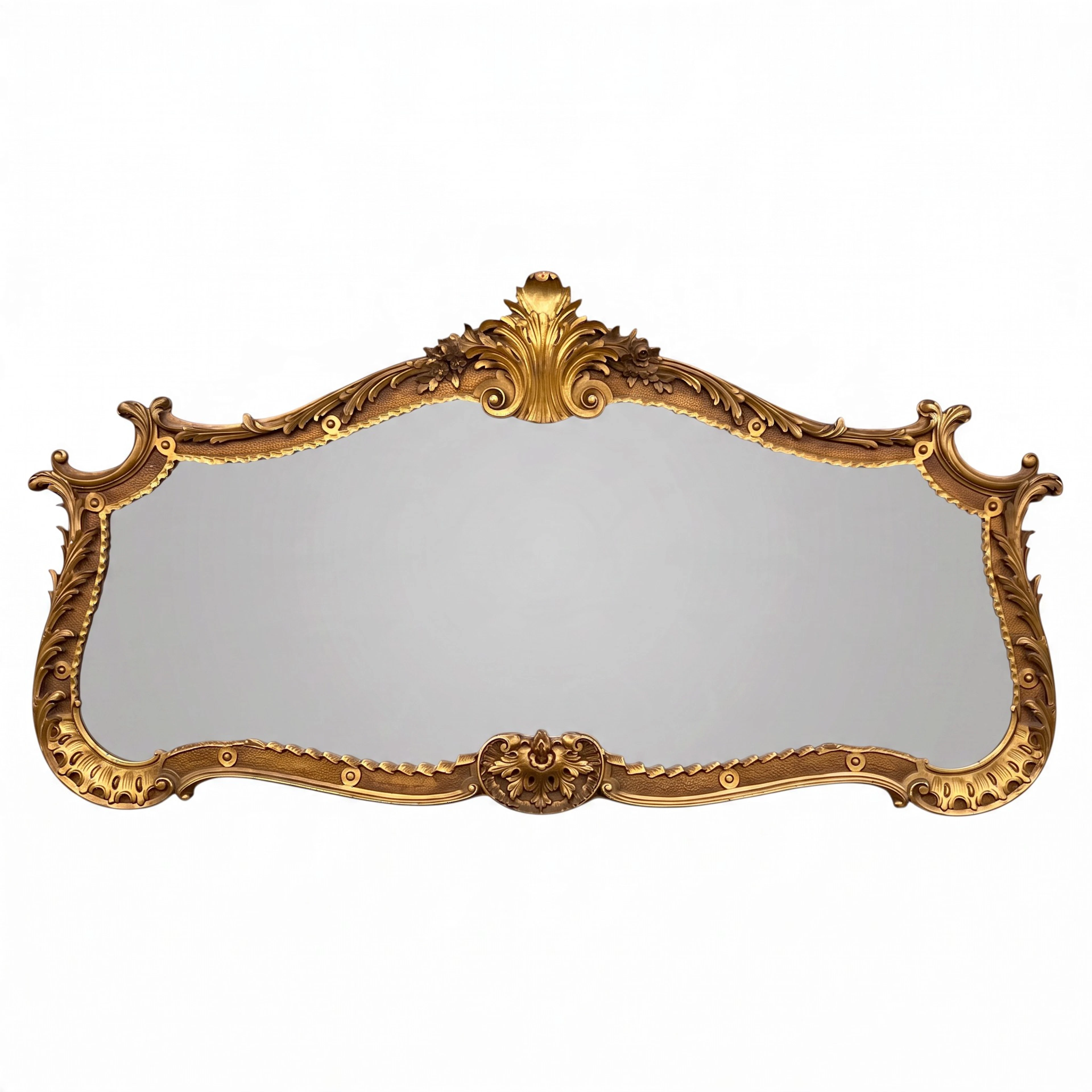Lot 24: Monumental Rococo-Style Giltwood Mirror
