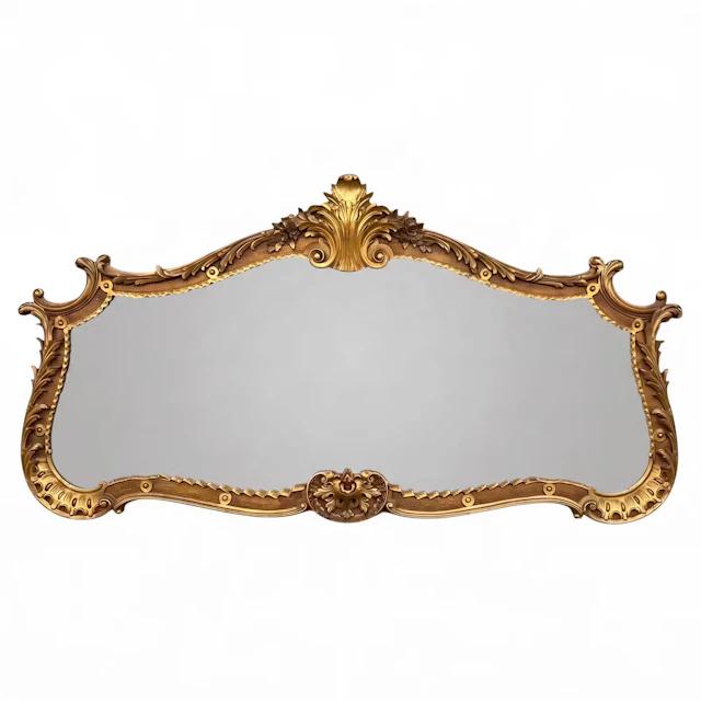 Lot 24: Monumental Rococo-Style Giltwood Mirror