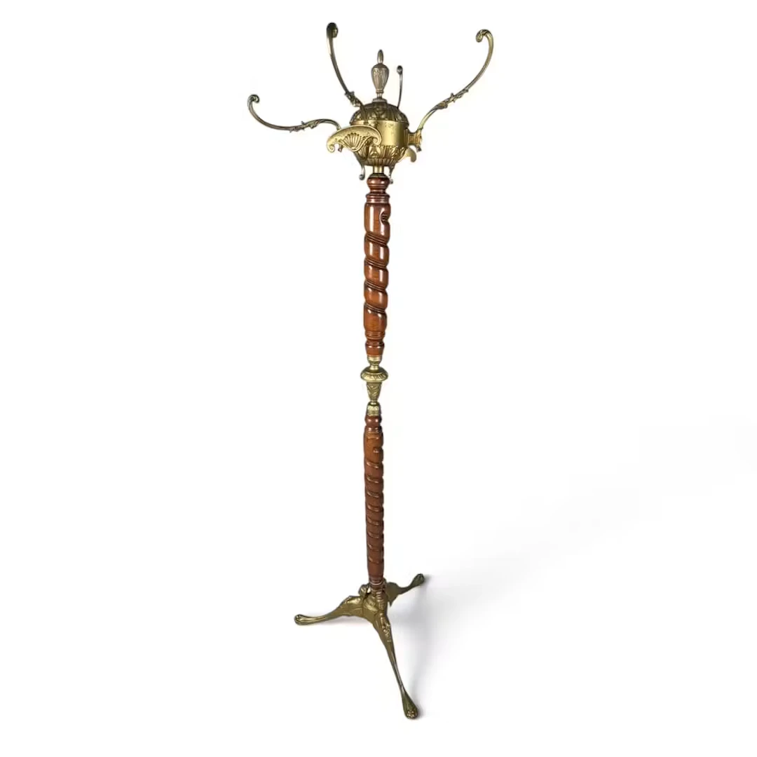 Lot 248: Gilt-Mounted Barley-Twist Hall Stand