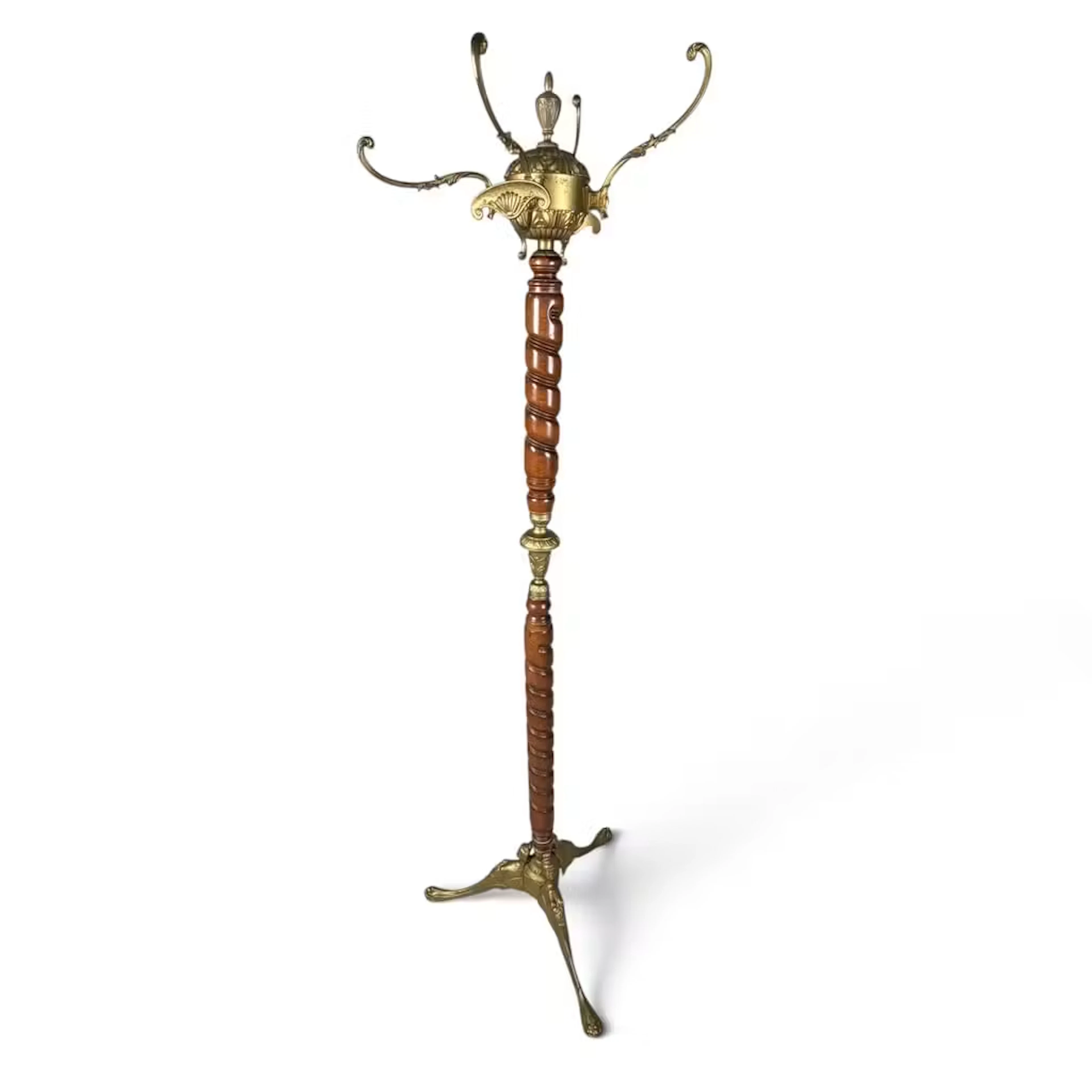 Lot 248: Gilt-Mounted Barley-Twist Hall Stand