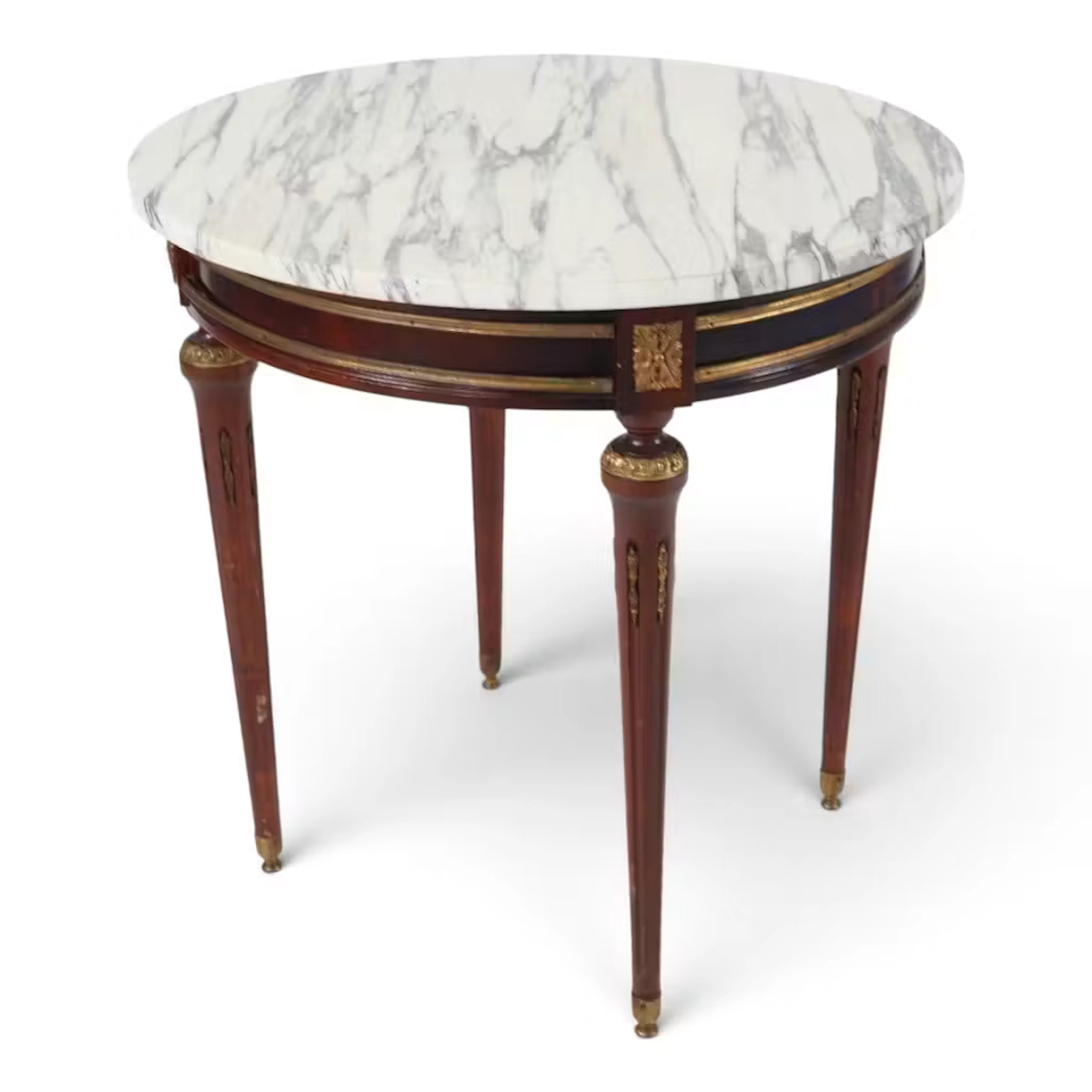 Lot 135: Louis XVI Revival Marble-Top Side Table
