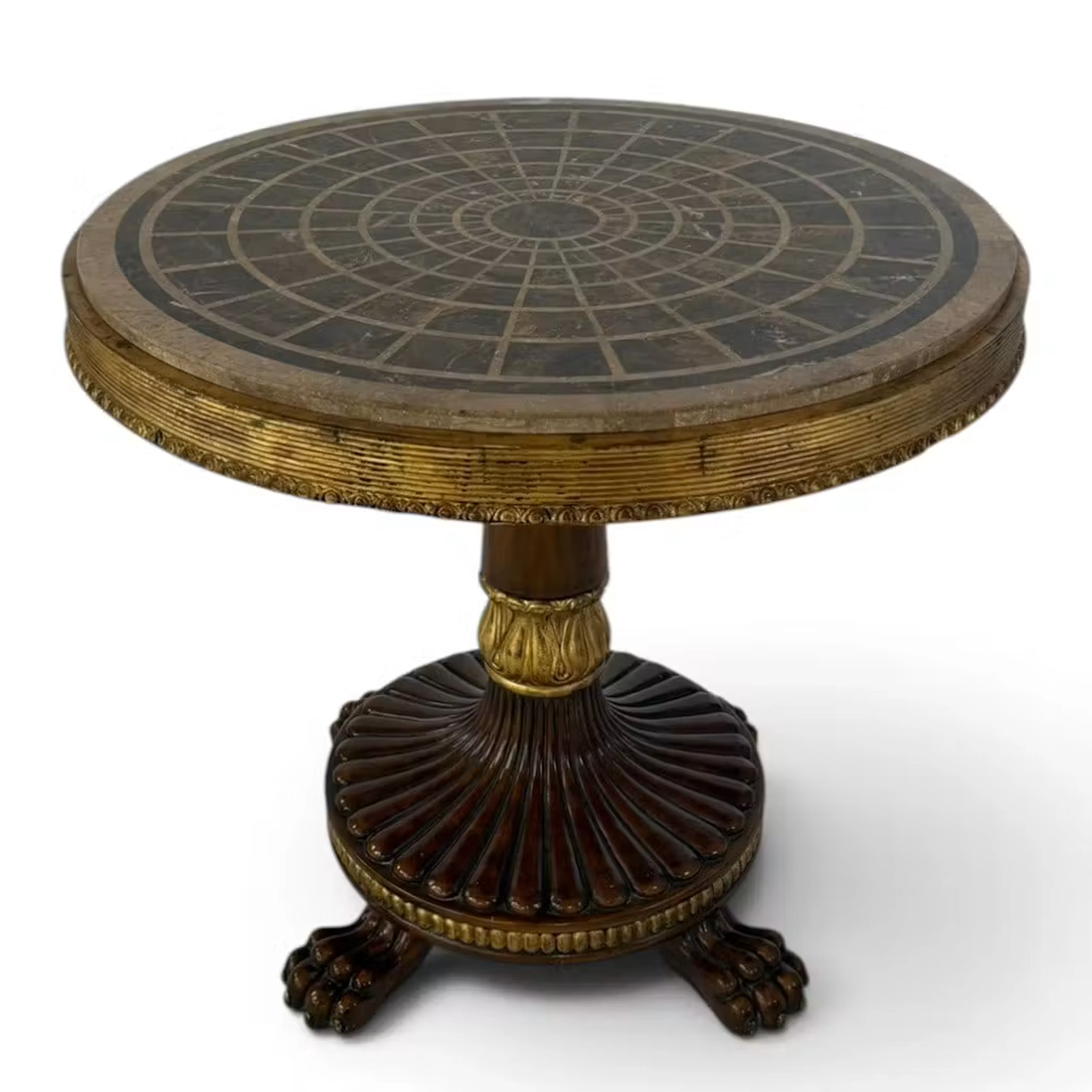 Lot 172: Regency Style Marble-Top Center Table