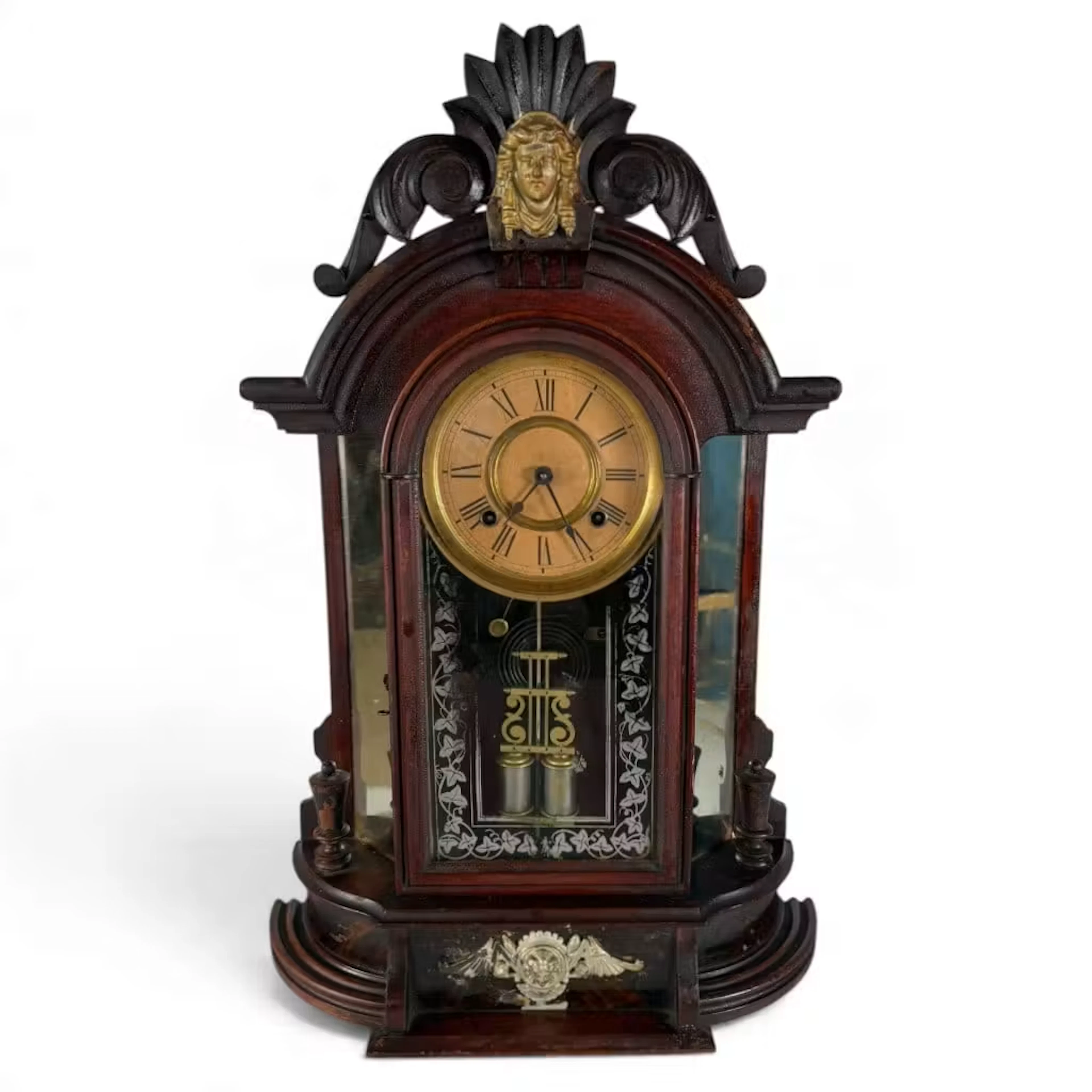 Lot 224: Ansonia Triumph Mirror-Side Mantel Clock