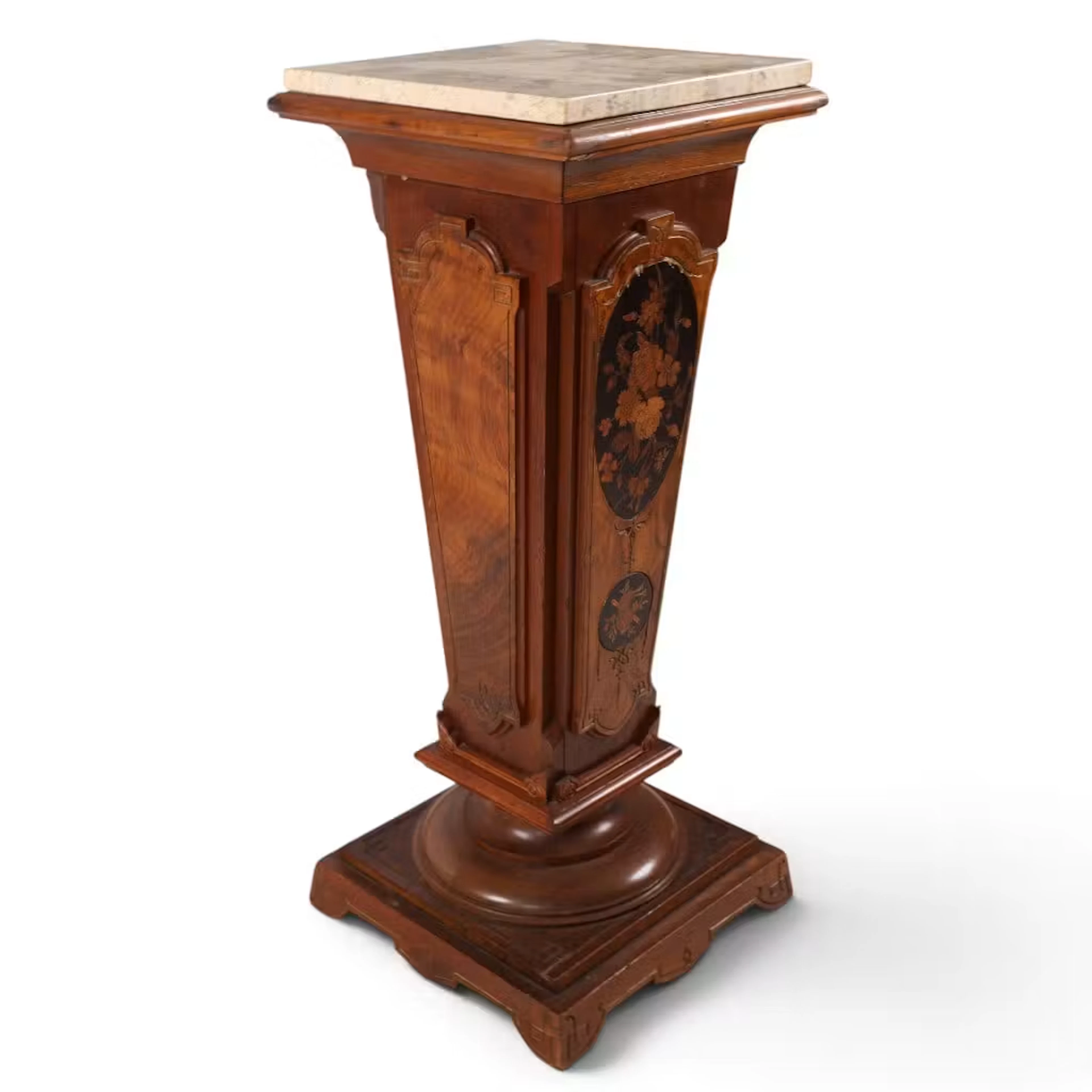 Lot 126: Renaissance Revival Marquetry Pedestal