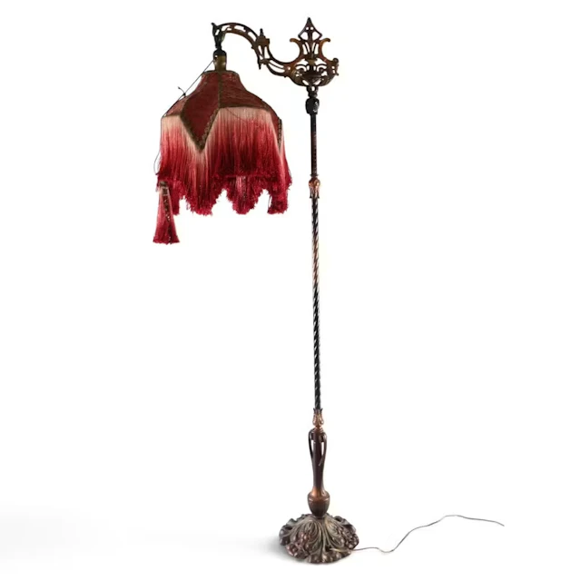 Lot 192: Cast-Metal Bridge Floor Lamp