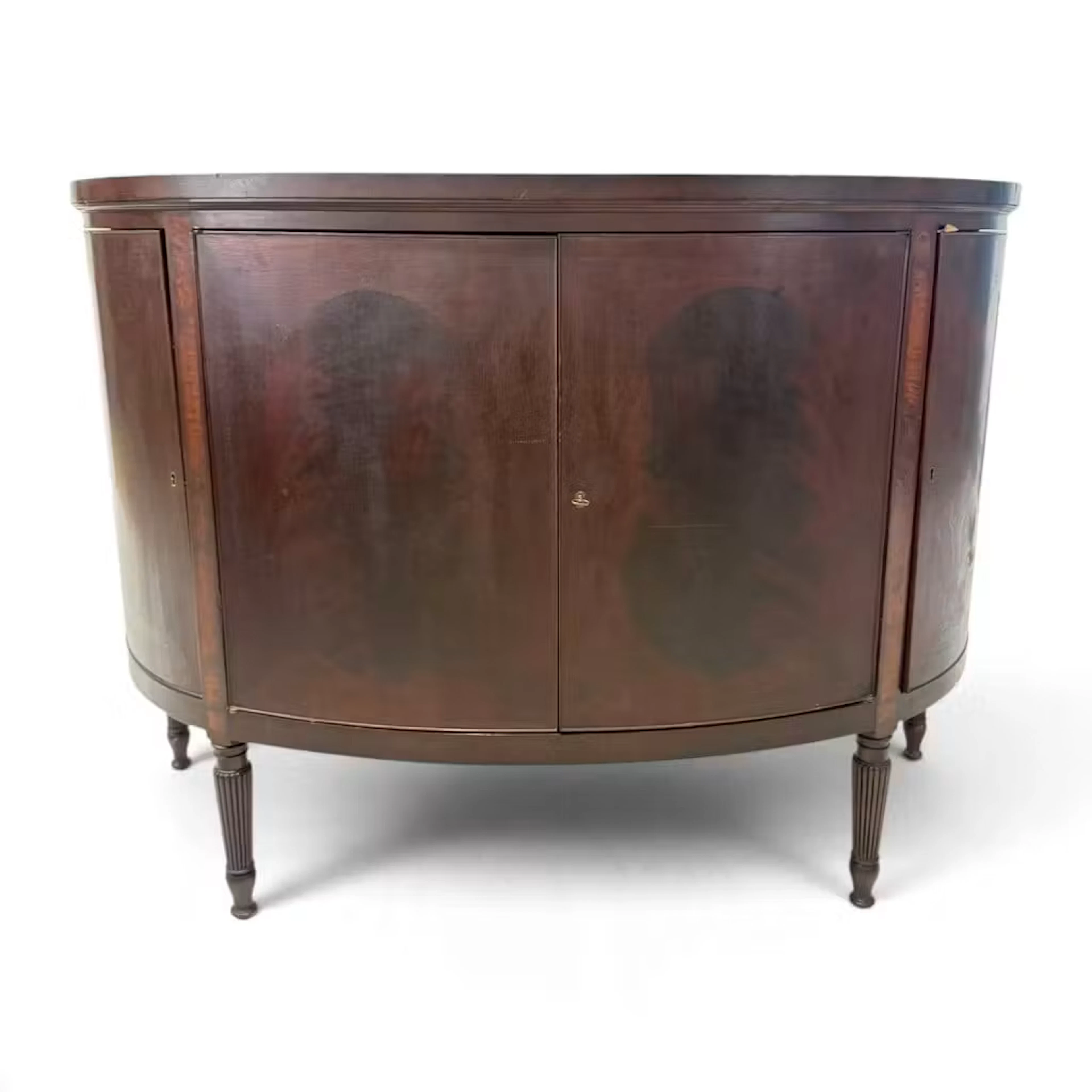 Lot 45A: American Federal Inlaid Bowfront Server
