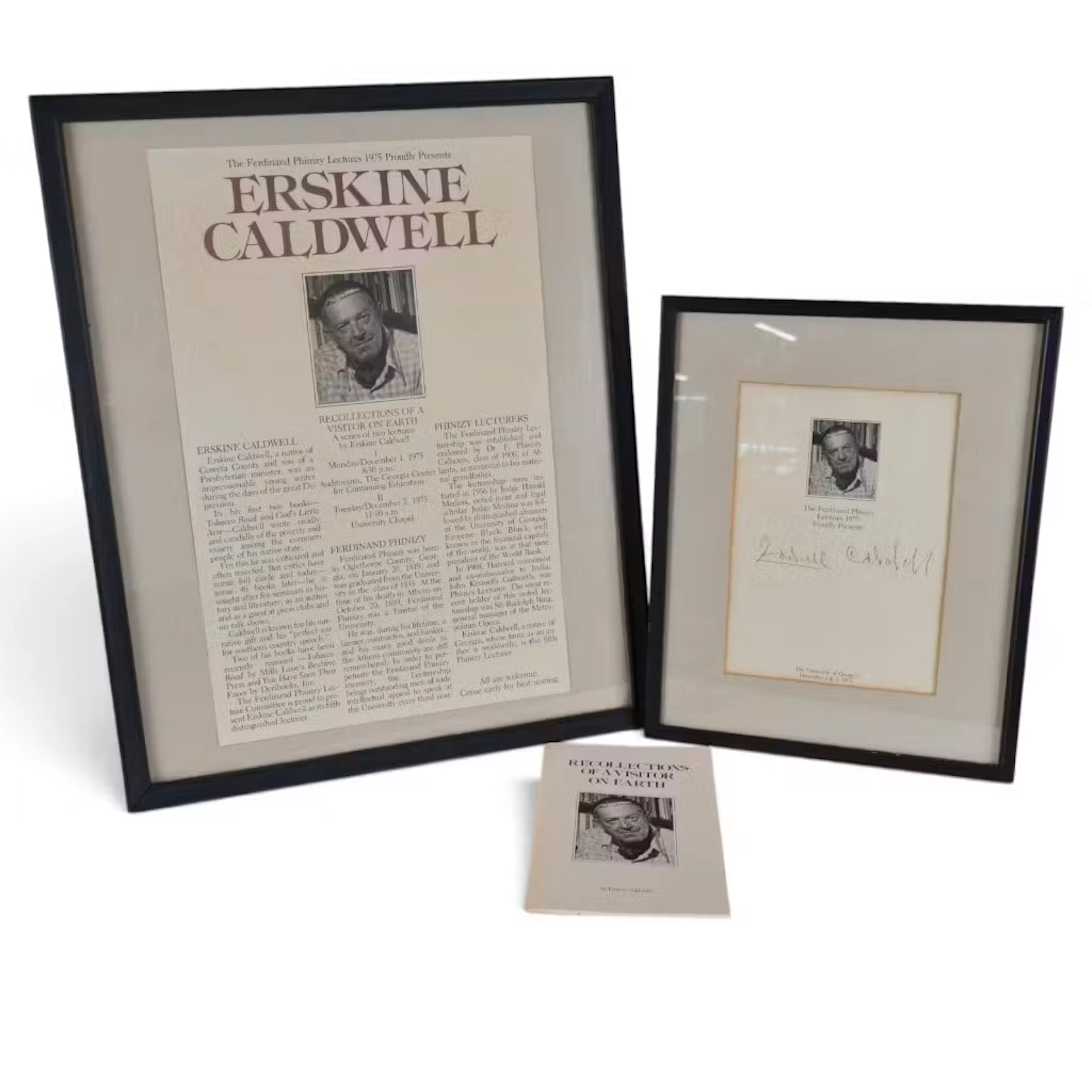 Lot 165: Erskine Caldwell Signed Lecture Group