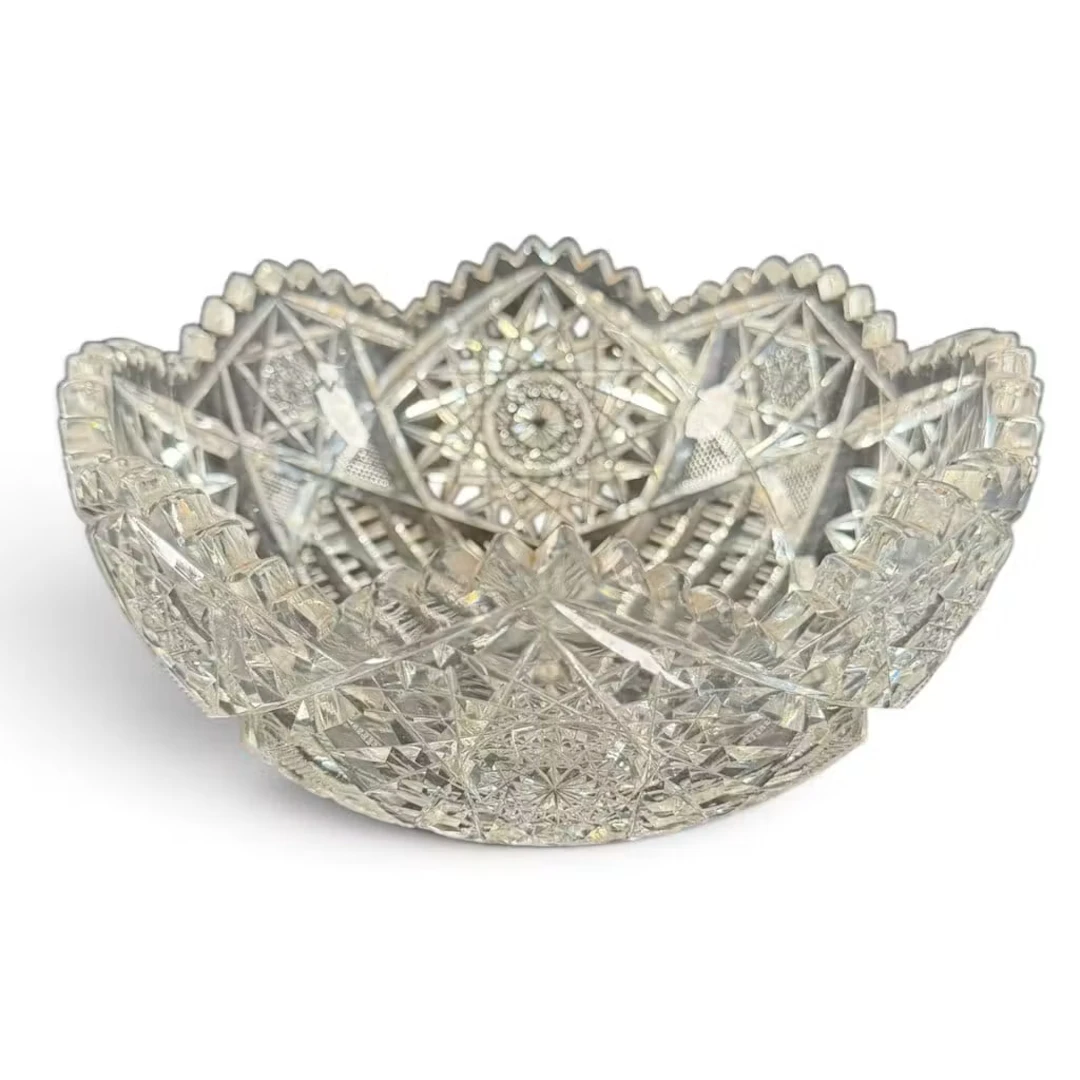 Lot 301: Brilliant Cut Glass Bowl with Ladder Cuts
