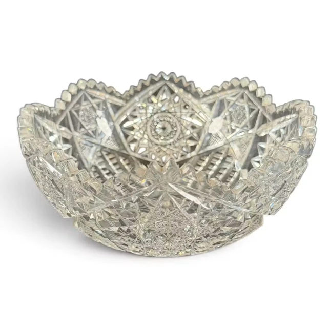 Lot 301: Brilliant Cut Glass Bowl with Ladder Cuts