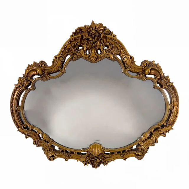 Lot 175A: Large Gilt Rococo Revival Wall Mirror