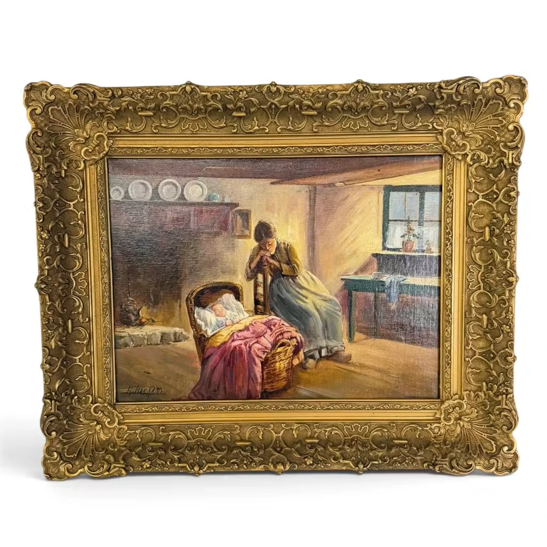Lot 54: A. Hoskam, Mother and Sleeping Child