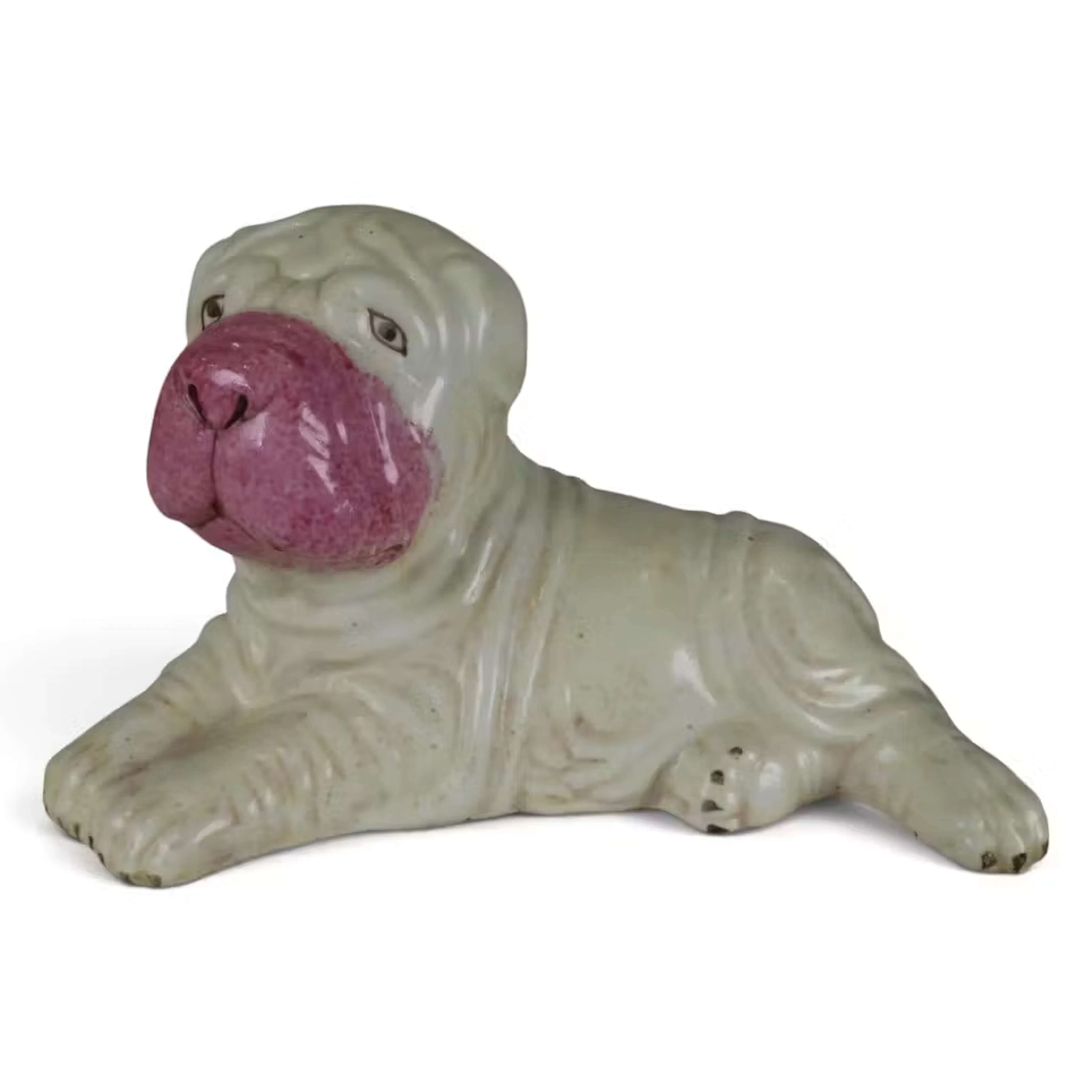 Lot 235: Glazed Ceramic Shar-Pei Dog Figure