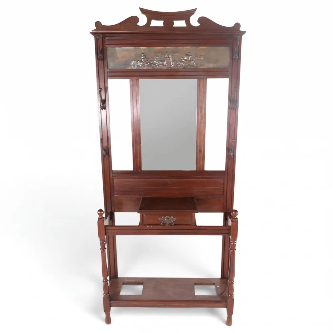 Lot 280: Arts & Crafts Nautical Hall Stand
