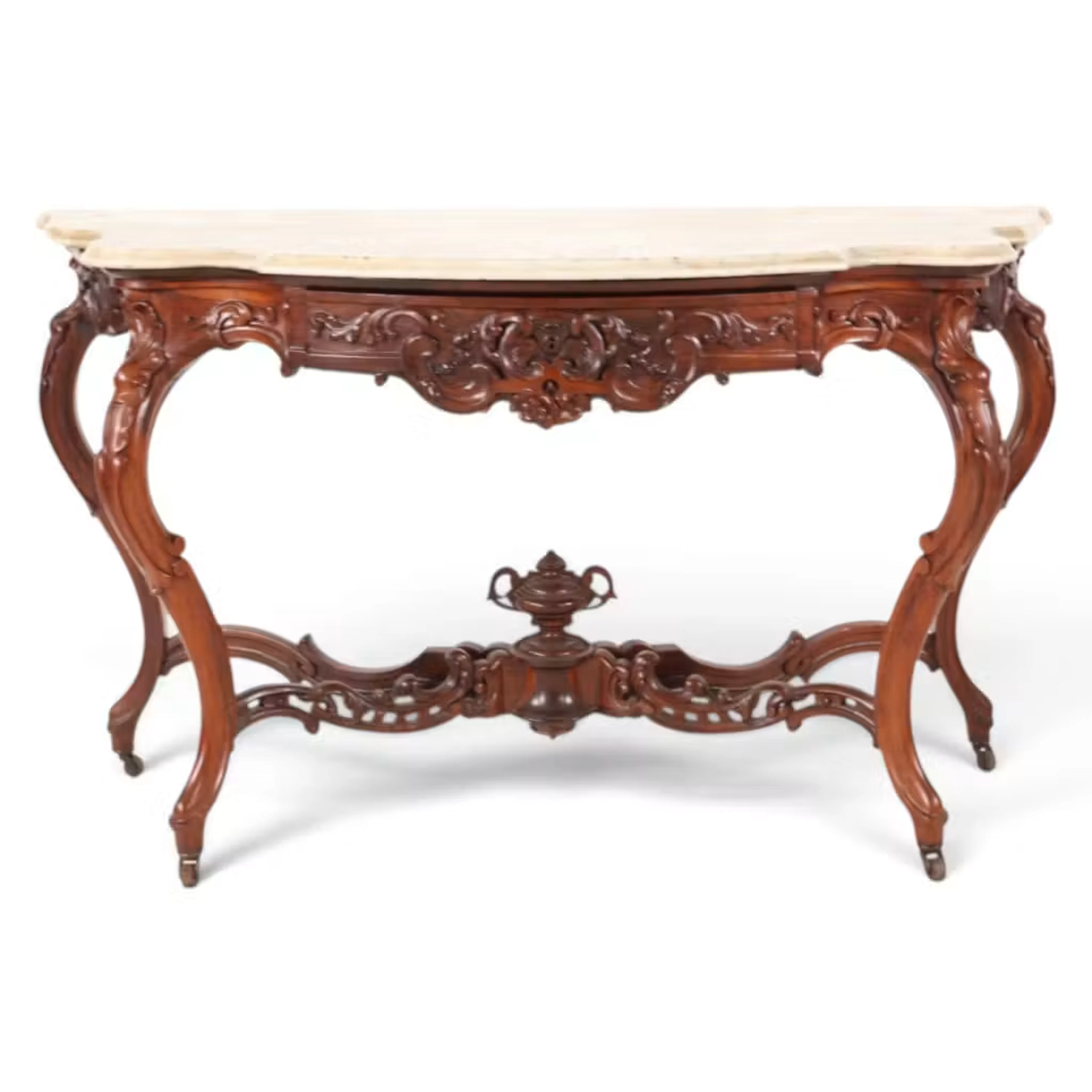 Lot 67: Meeks Attr. Rosewood Marble Console Table