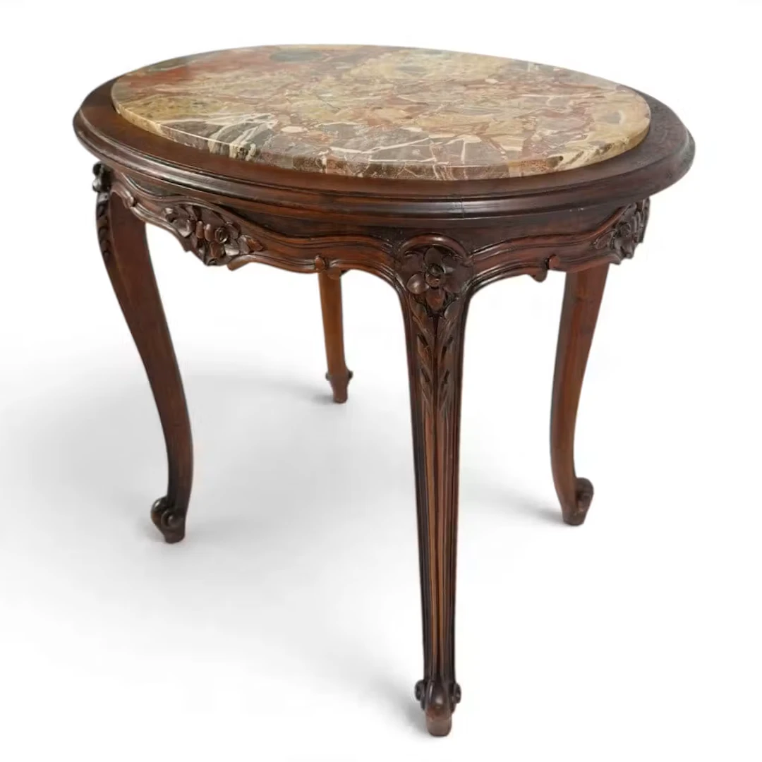 Lot 271: Louis XV Revival Marble-Top Table