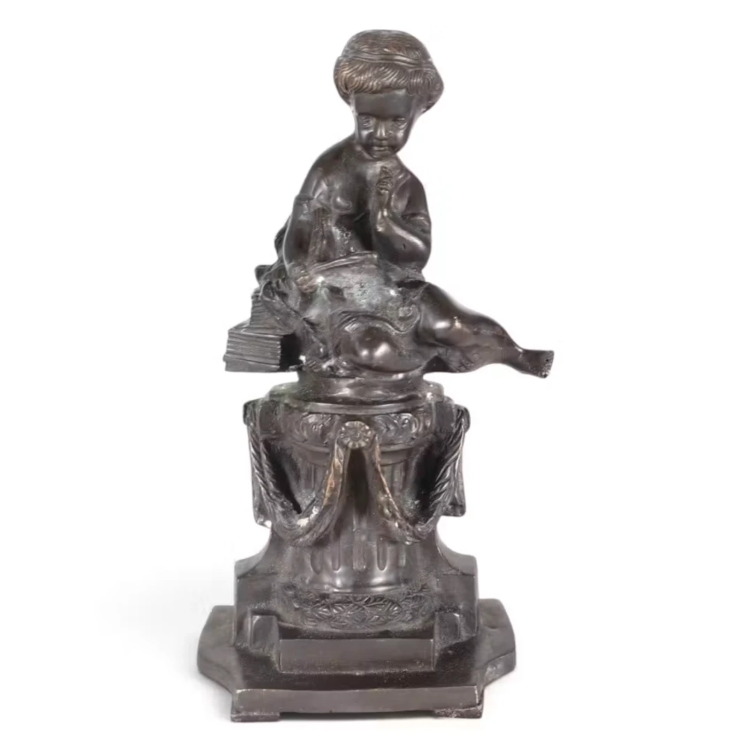 Lot 222: French Bronze Allegorical Child Figure