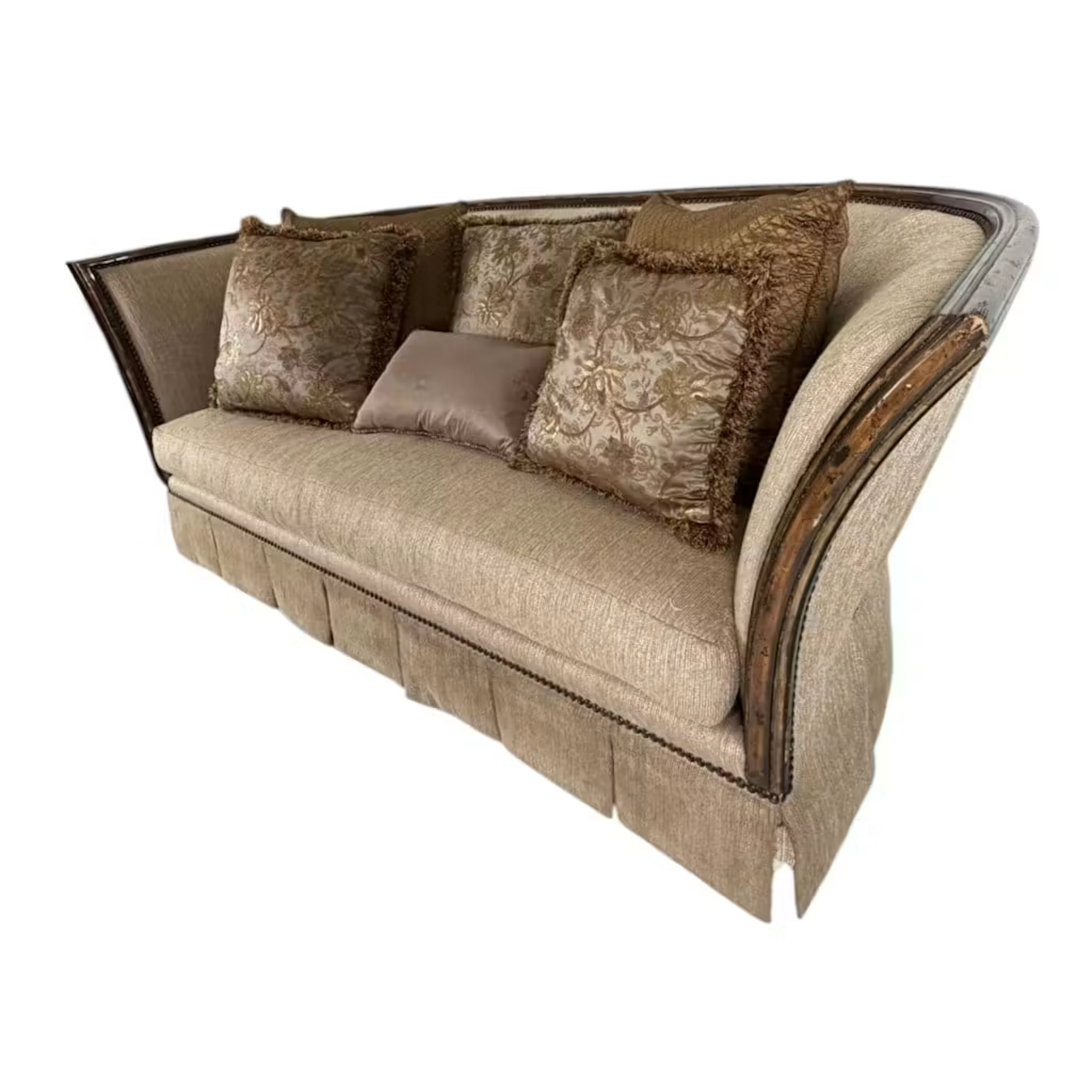 Lot 164: Hollywood Regency-Style Gondola Sofa