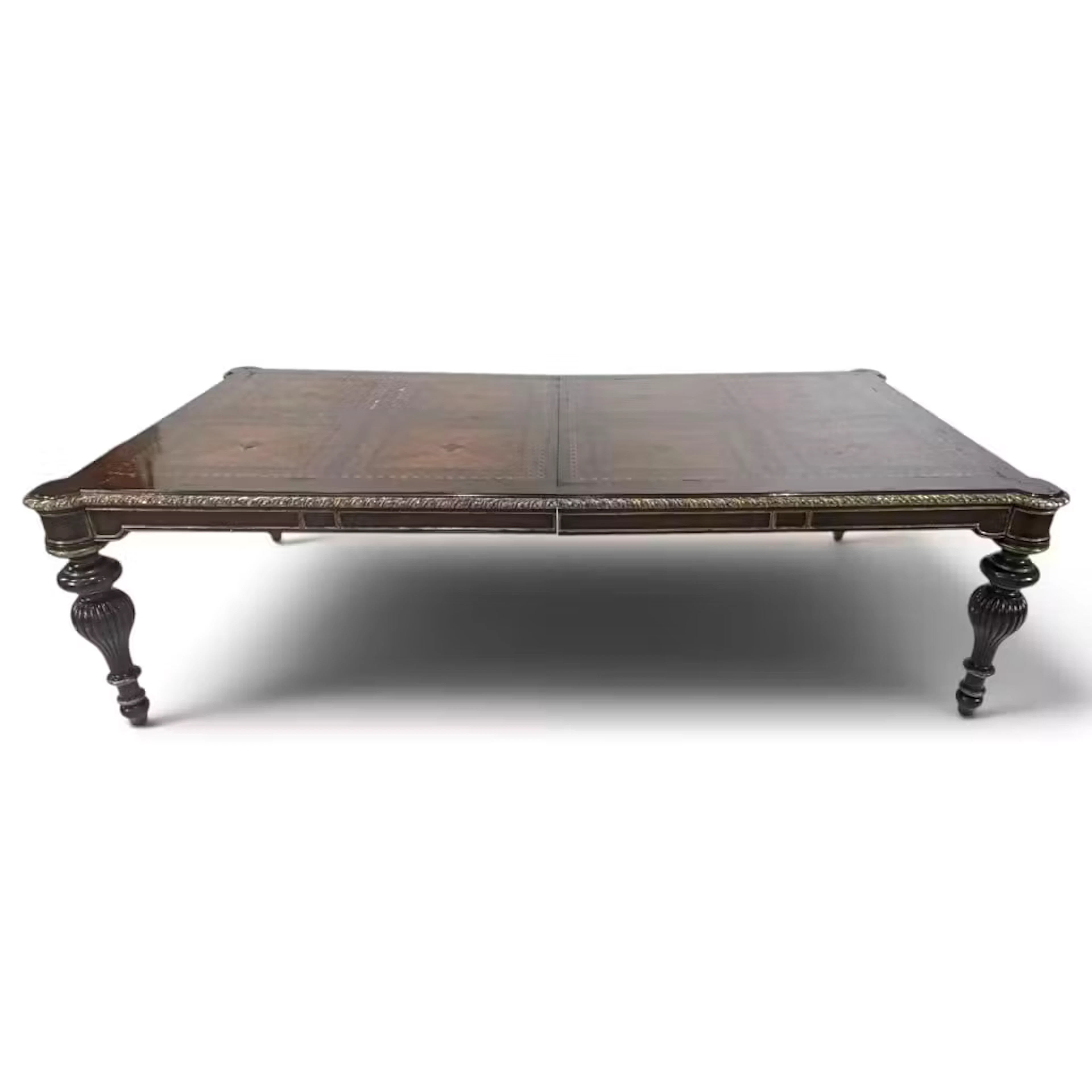 Lot 159: Large Inlaid Parcel-Gilt Dining Table
