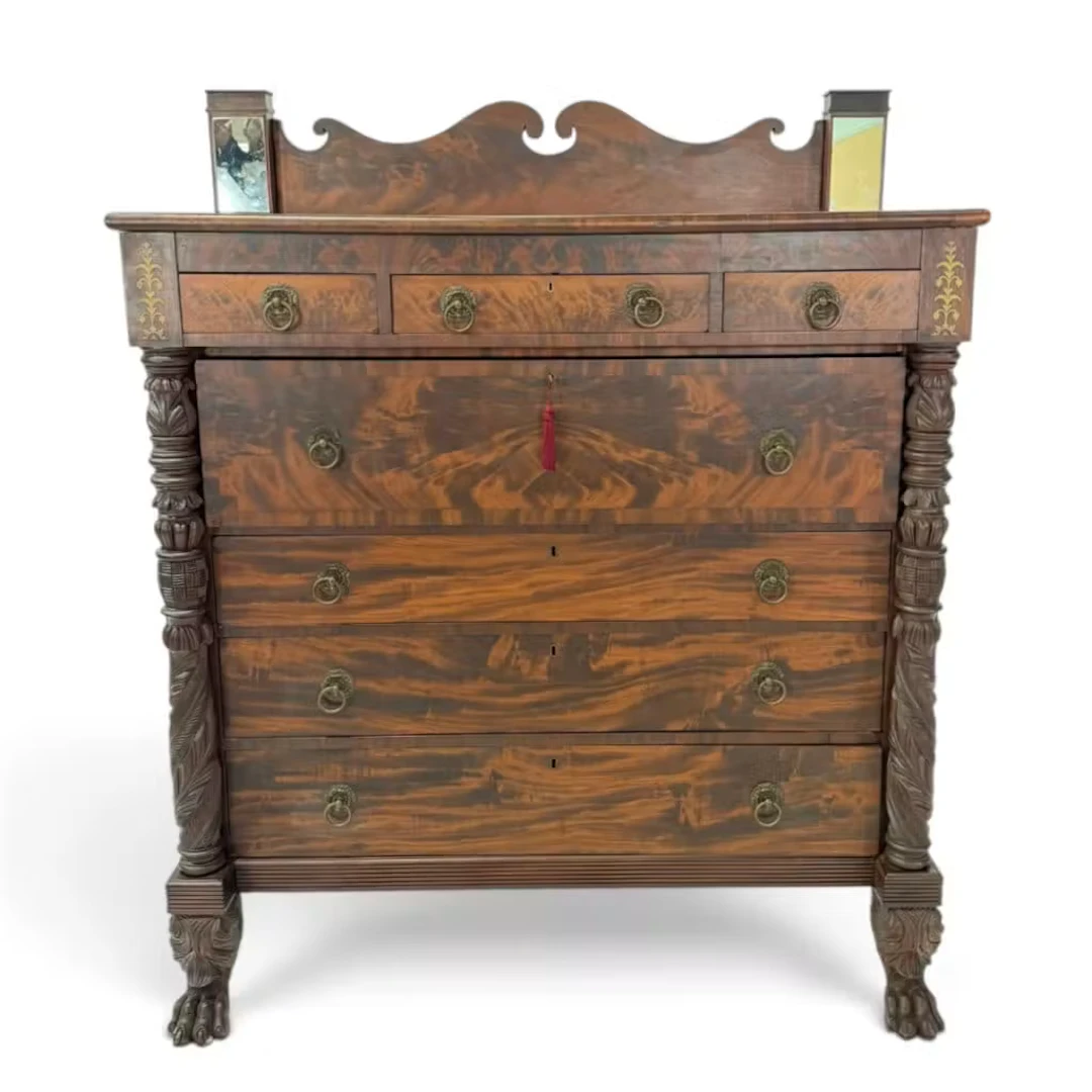 Lot 70: Classical Mahogany Chest with Mirrors