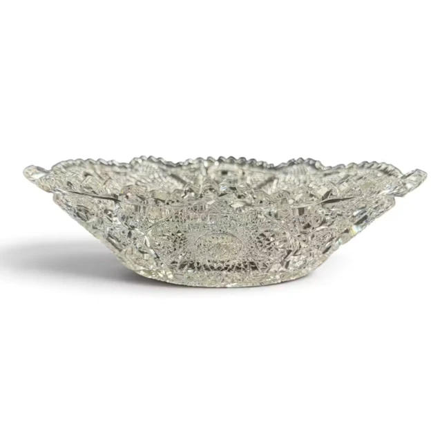 Lot 288: Floral Cut Glass Centerpiece Bowl