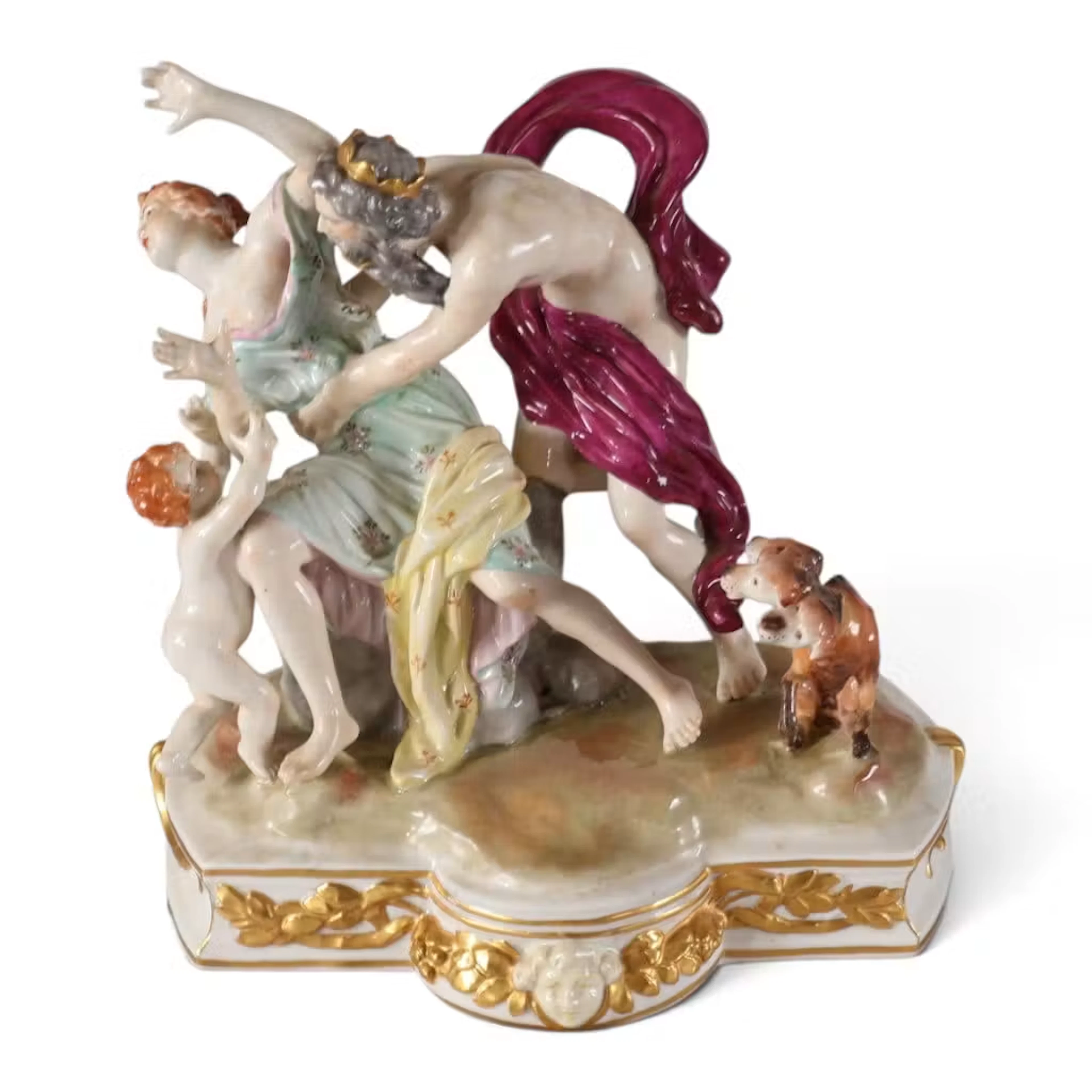 Lot 9: Sitzendorf Pluto and Proserpina Figural Group