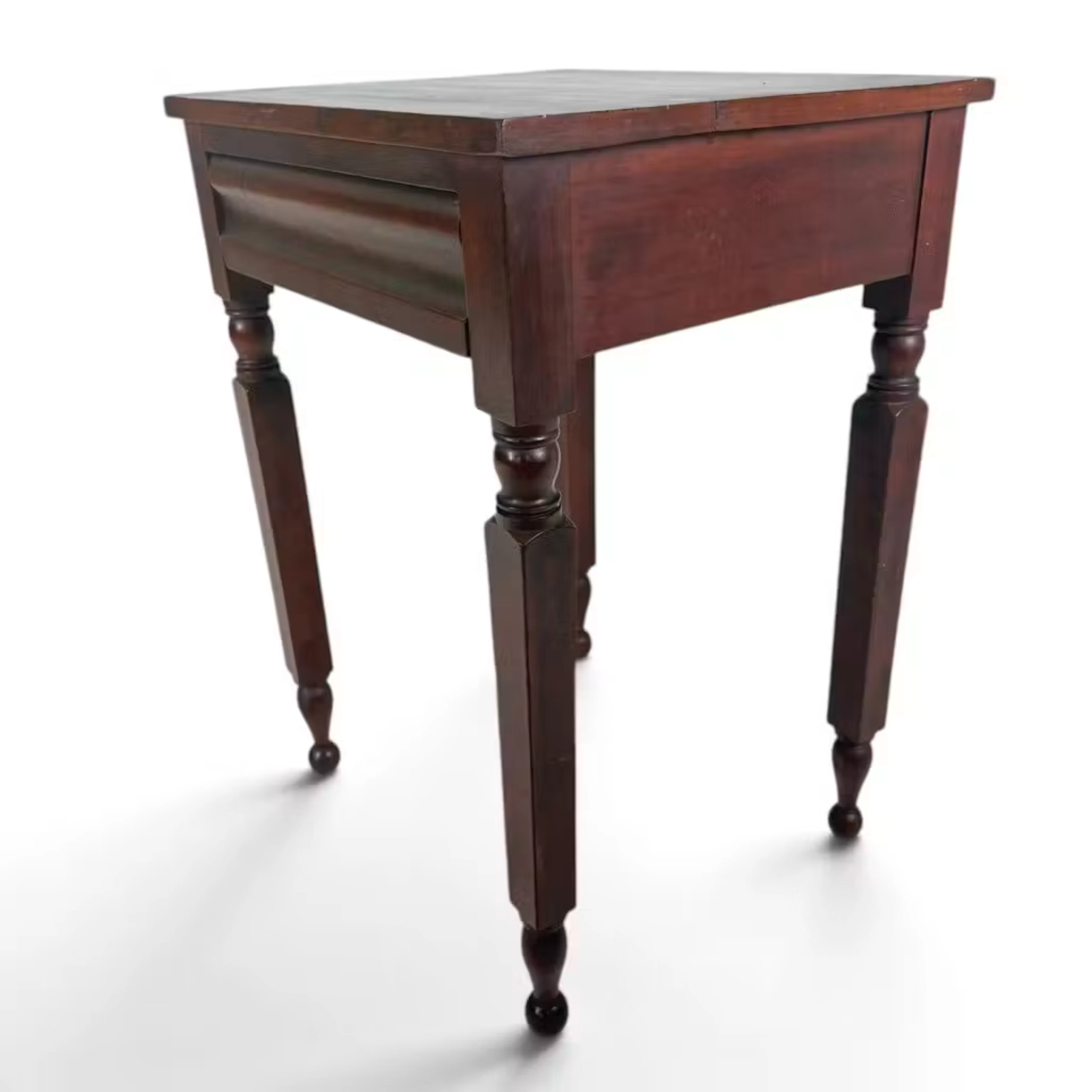Lot 258: American Block-Leg One-Drawer Work Table