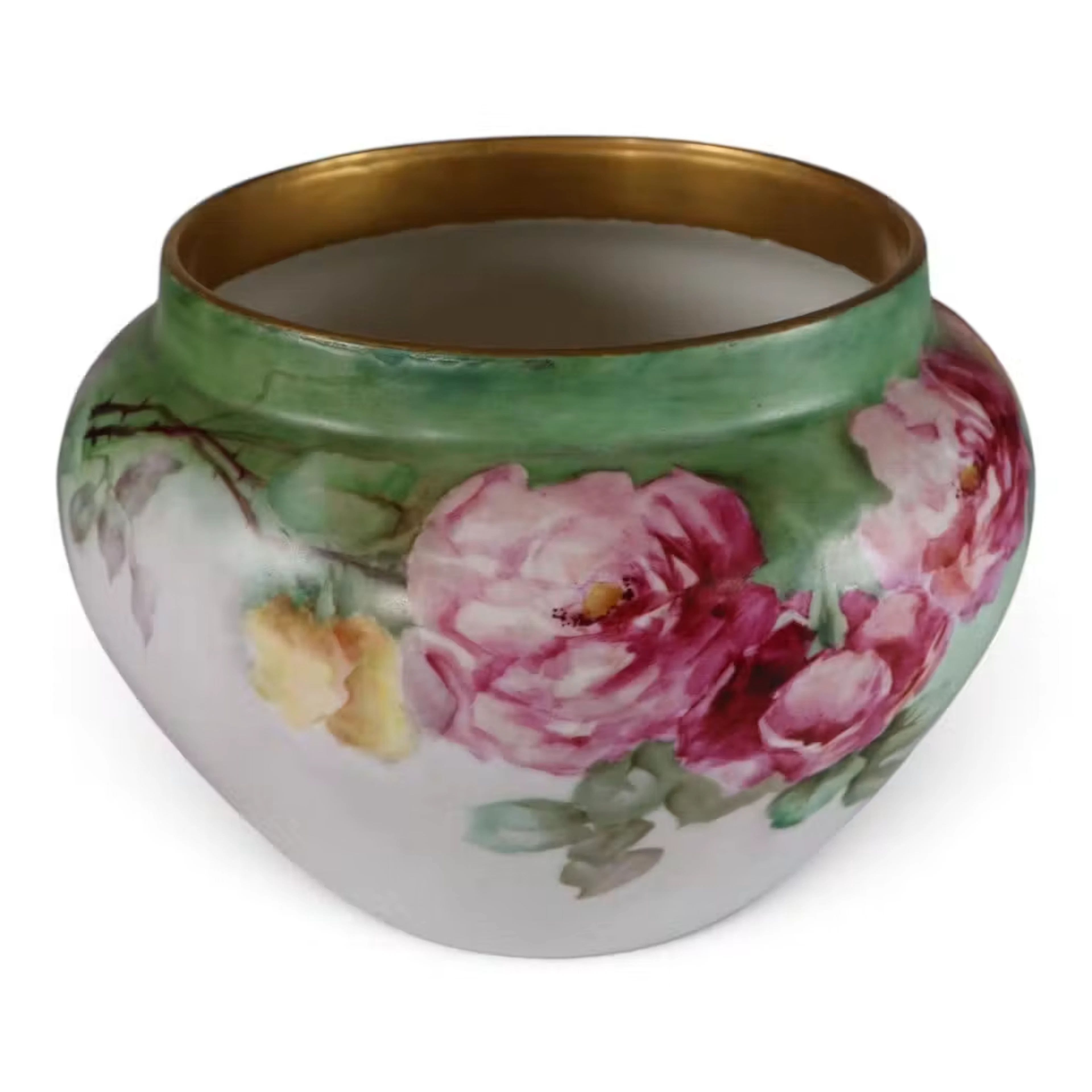 Lot 190: W. Guerin Limoges Rose-Painted Jardiniere