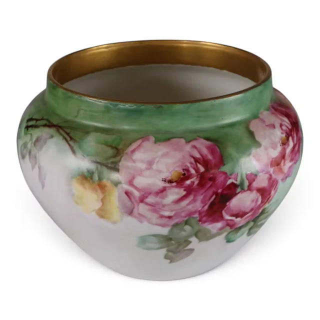 Lot 190: W. Guerin Limoges Rose-Painted Jardiniere
