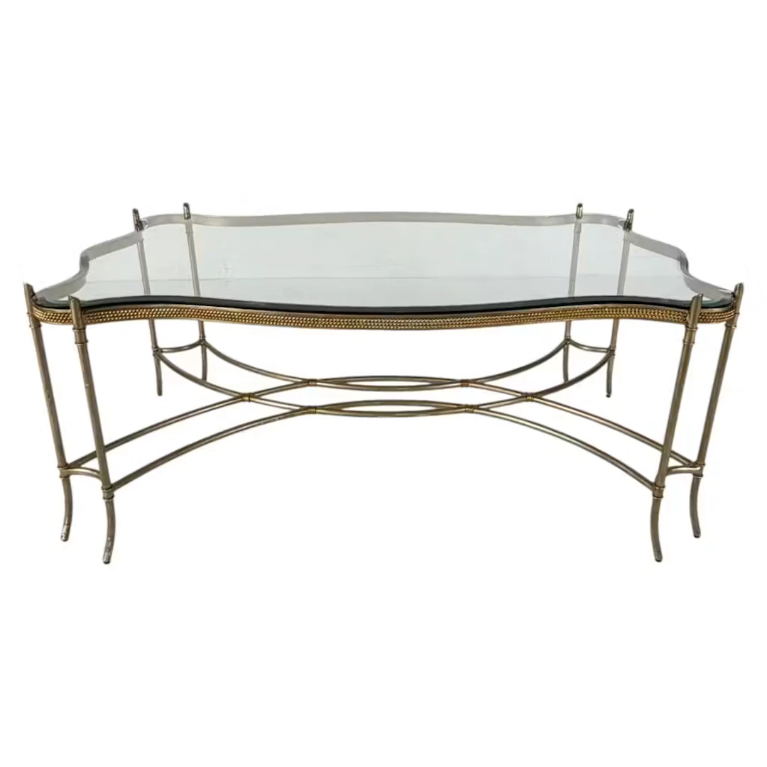 Lot 166: Gilt-Metal and Glass Cocktail Table