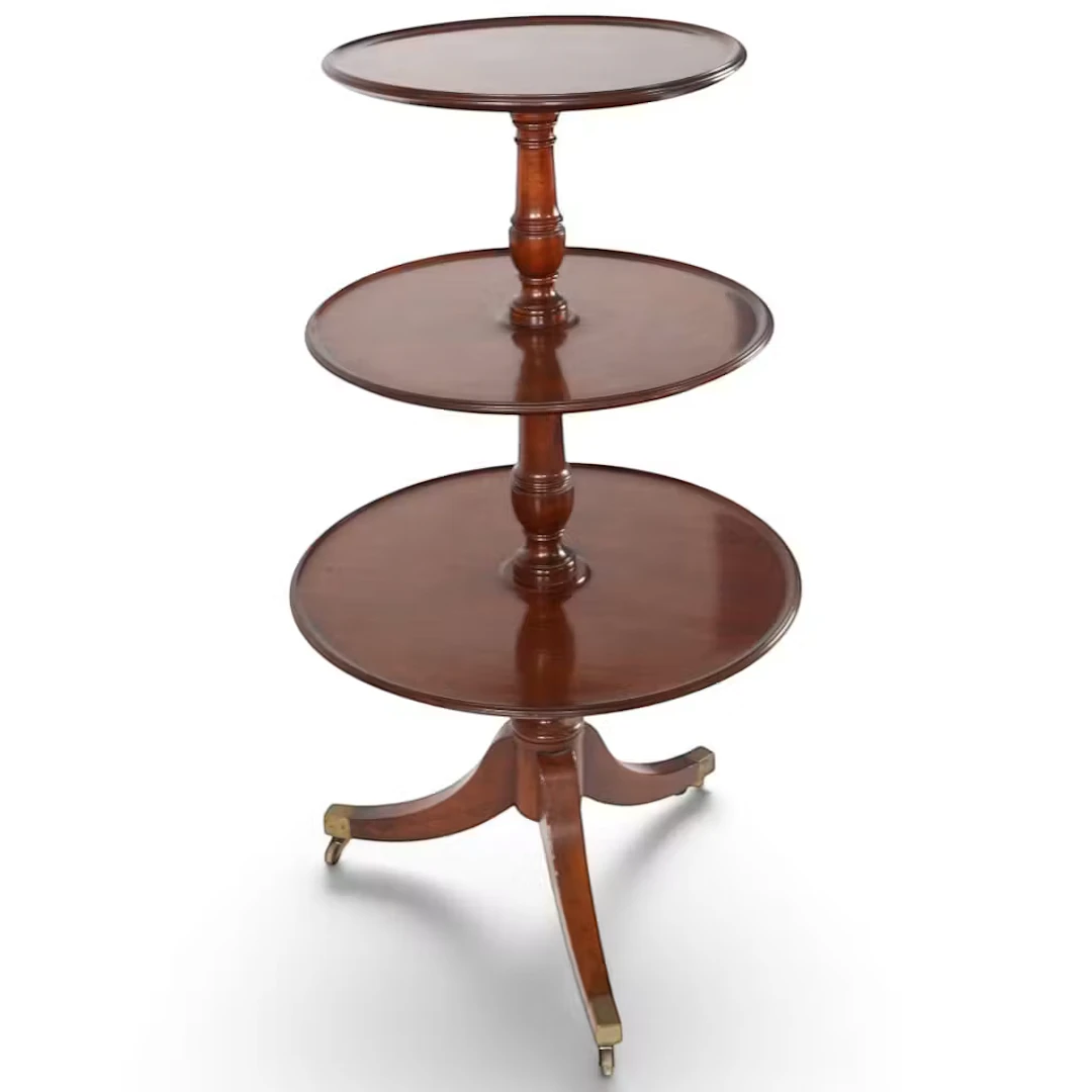 Lot 25: Regency Mahogany Three-Tier Dumbwaiter
