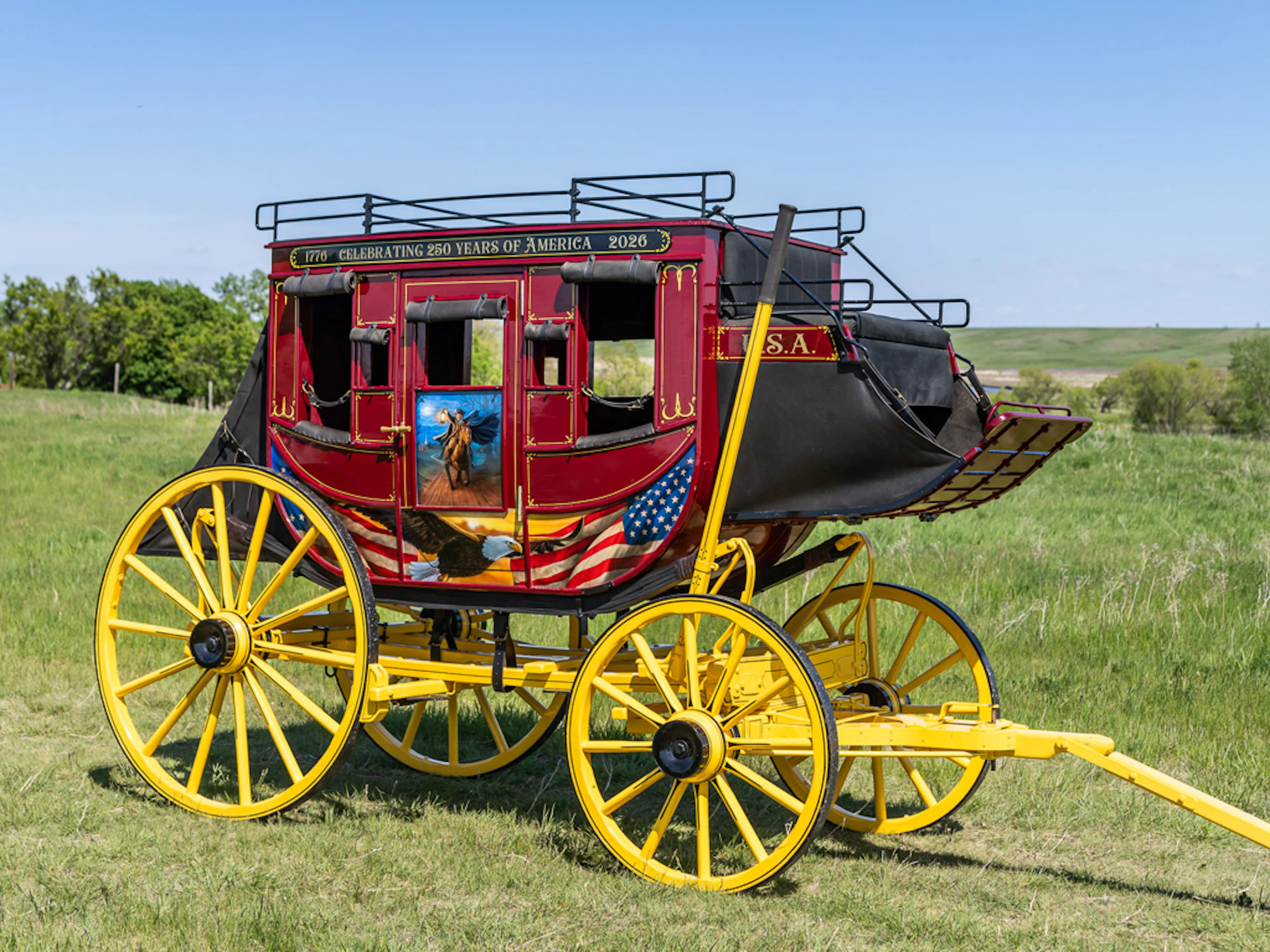 Abbot-Downing Western Concord 'America 250th' 3:4 Scale Stagecoach