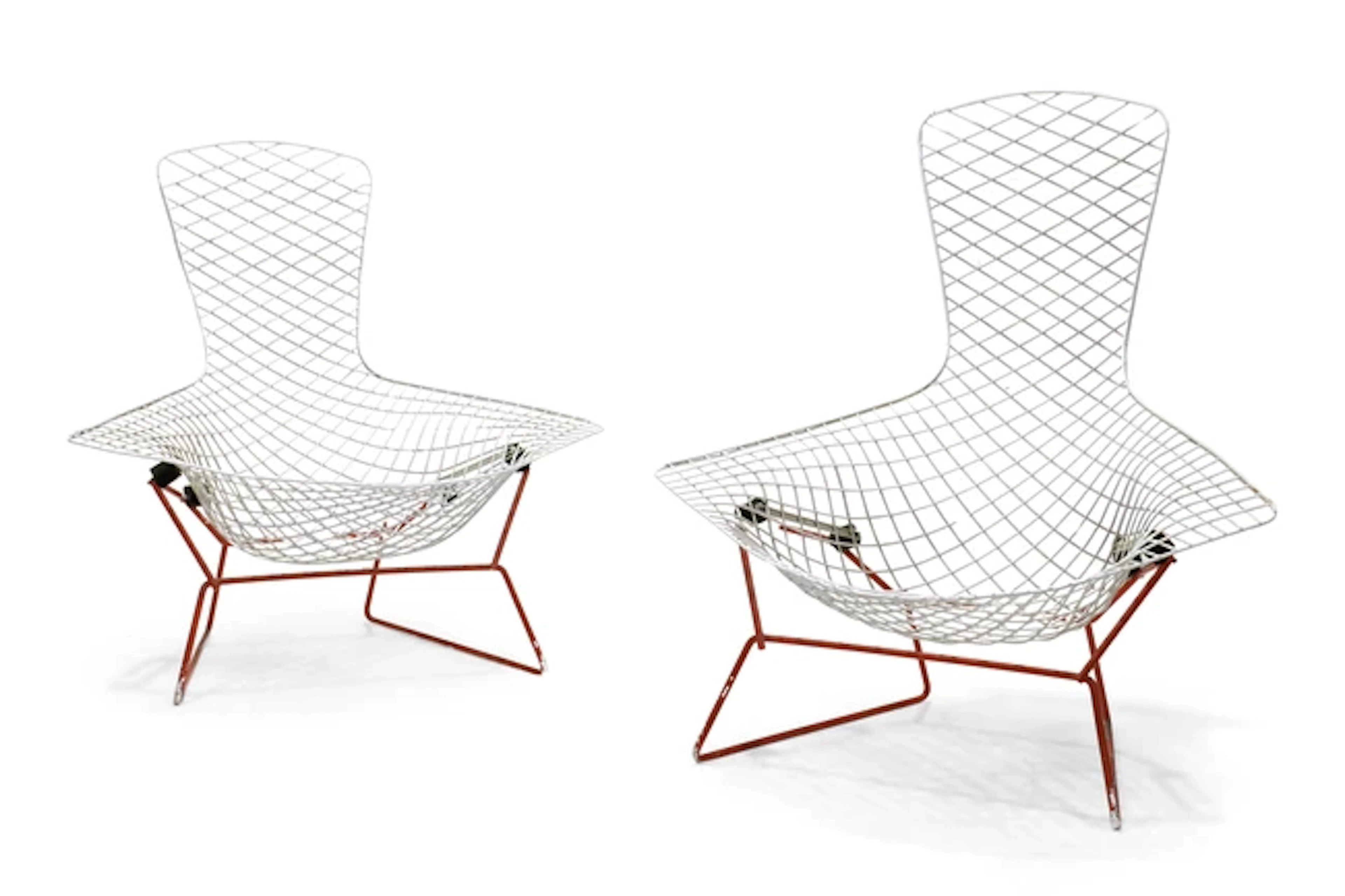 Harry Bertoia (1915-1978) for Knoll Pair of 'Bird' chairs (one with damages)