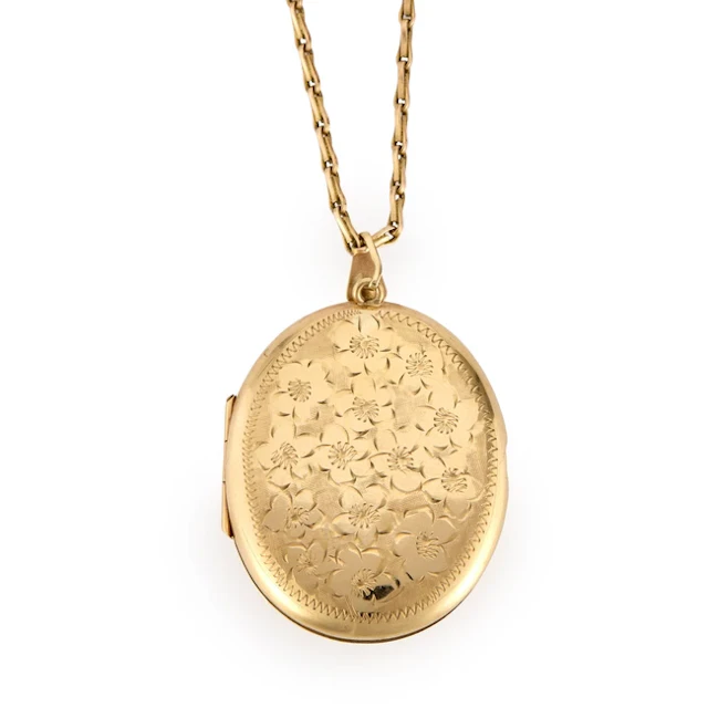 A 9ct gold locket pendant