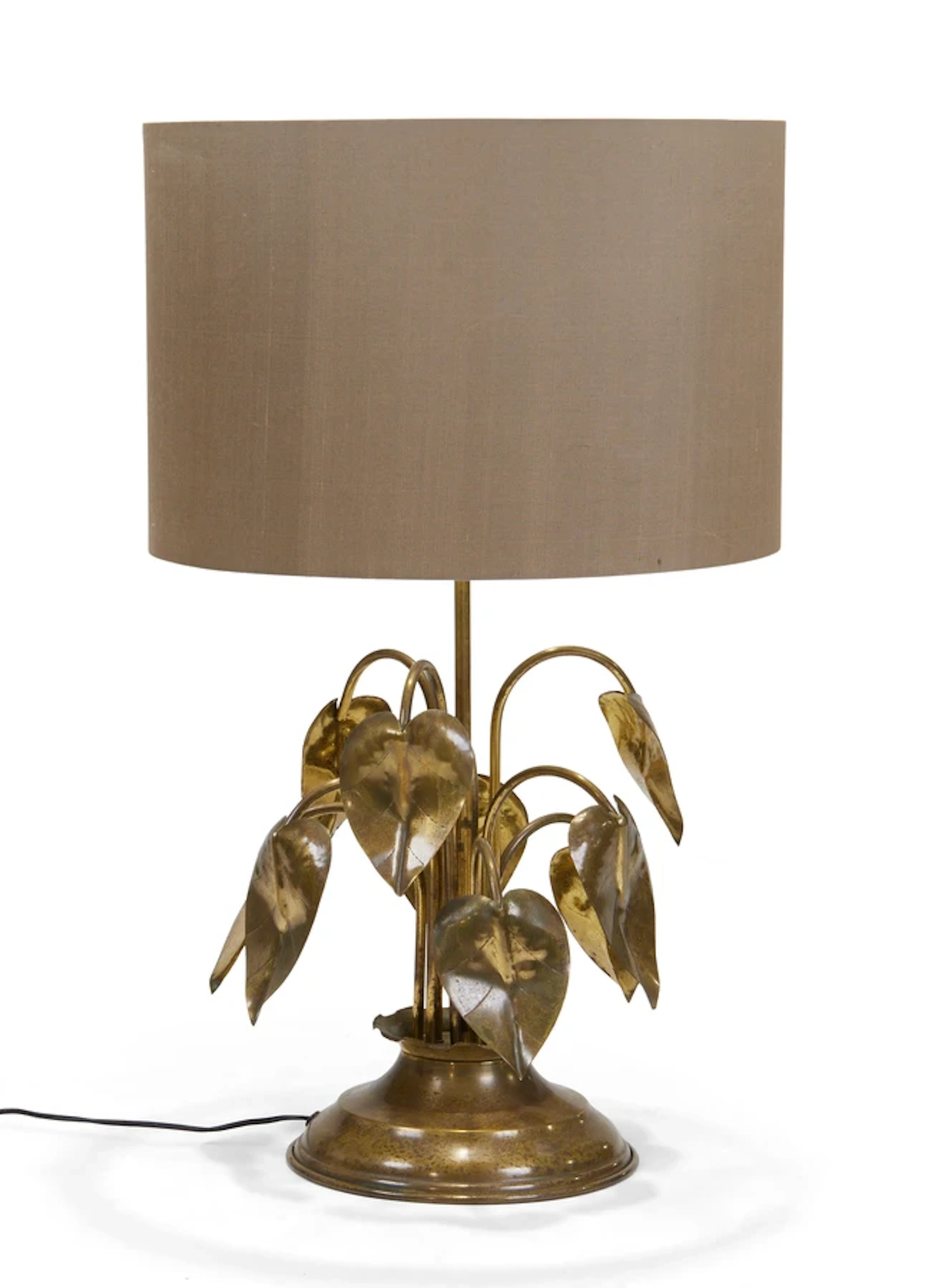 French Foliate table lamp