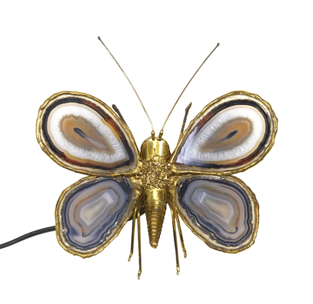 Attributed to Jacques Duval-Brasseur Butterfly wall light /table lamp