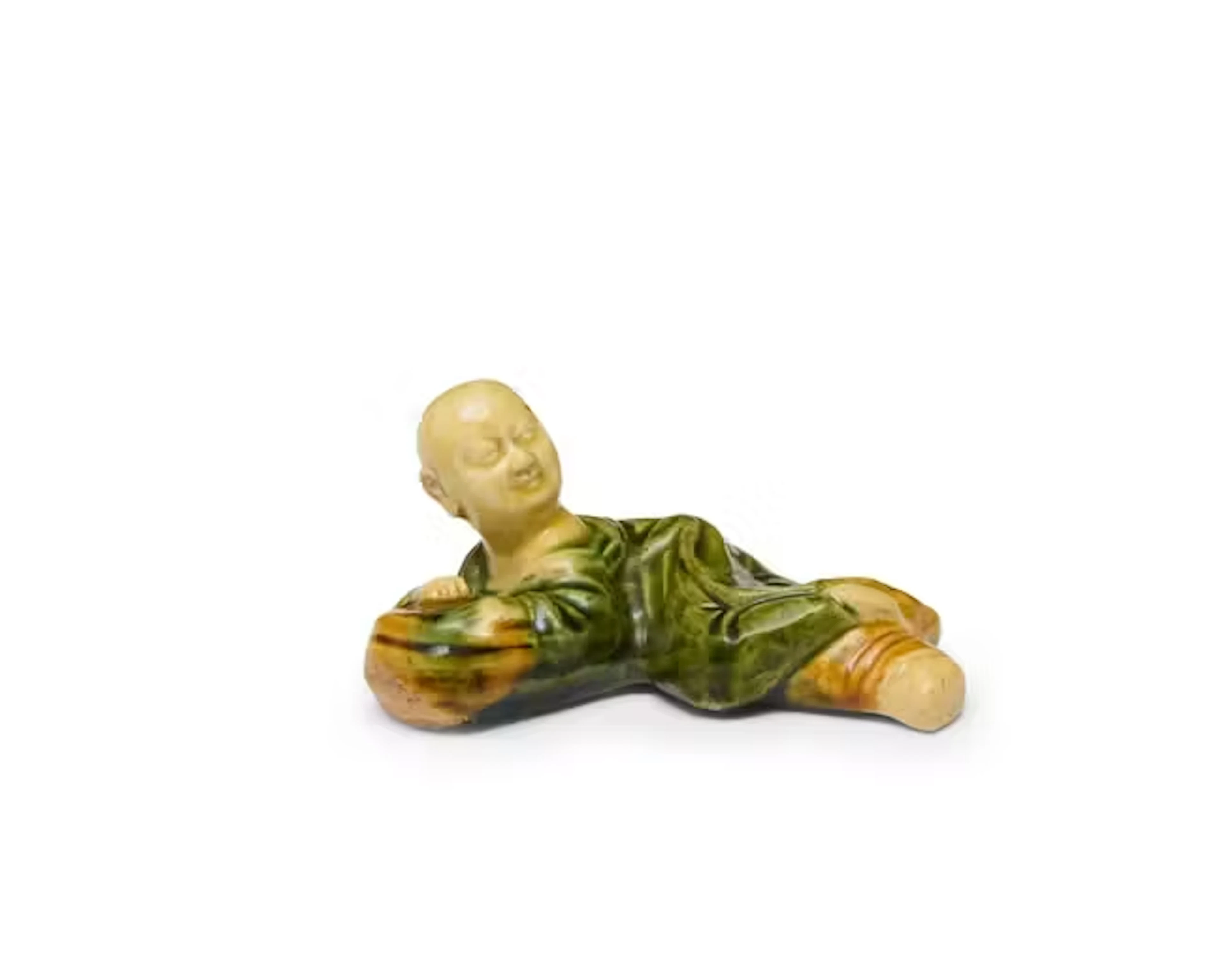 A Chinese sancai-glazed brush rest Song dynasty Modelled...