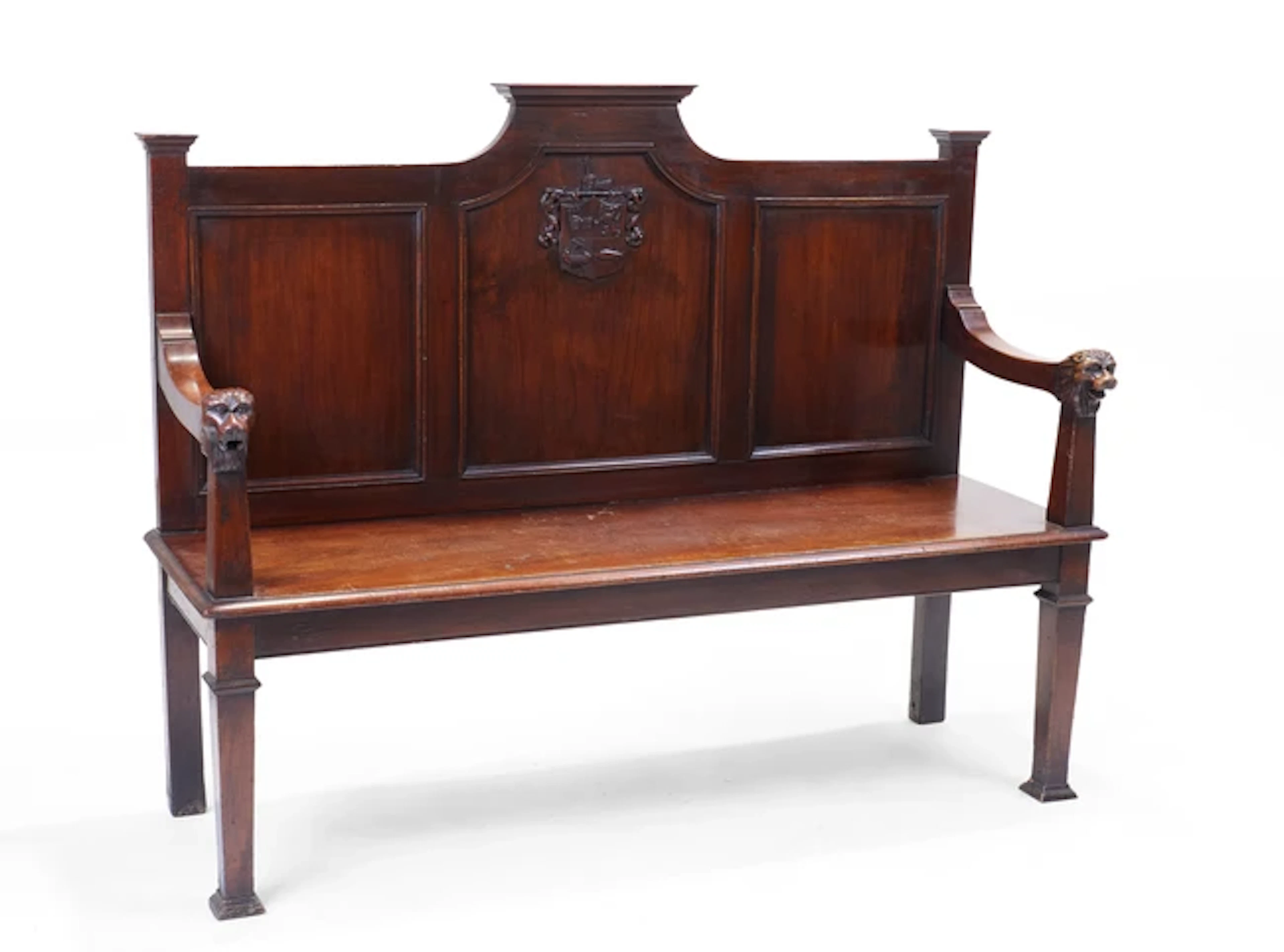 A Victorian mahogany bench