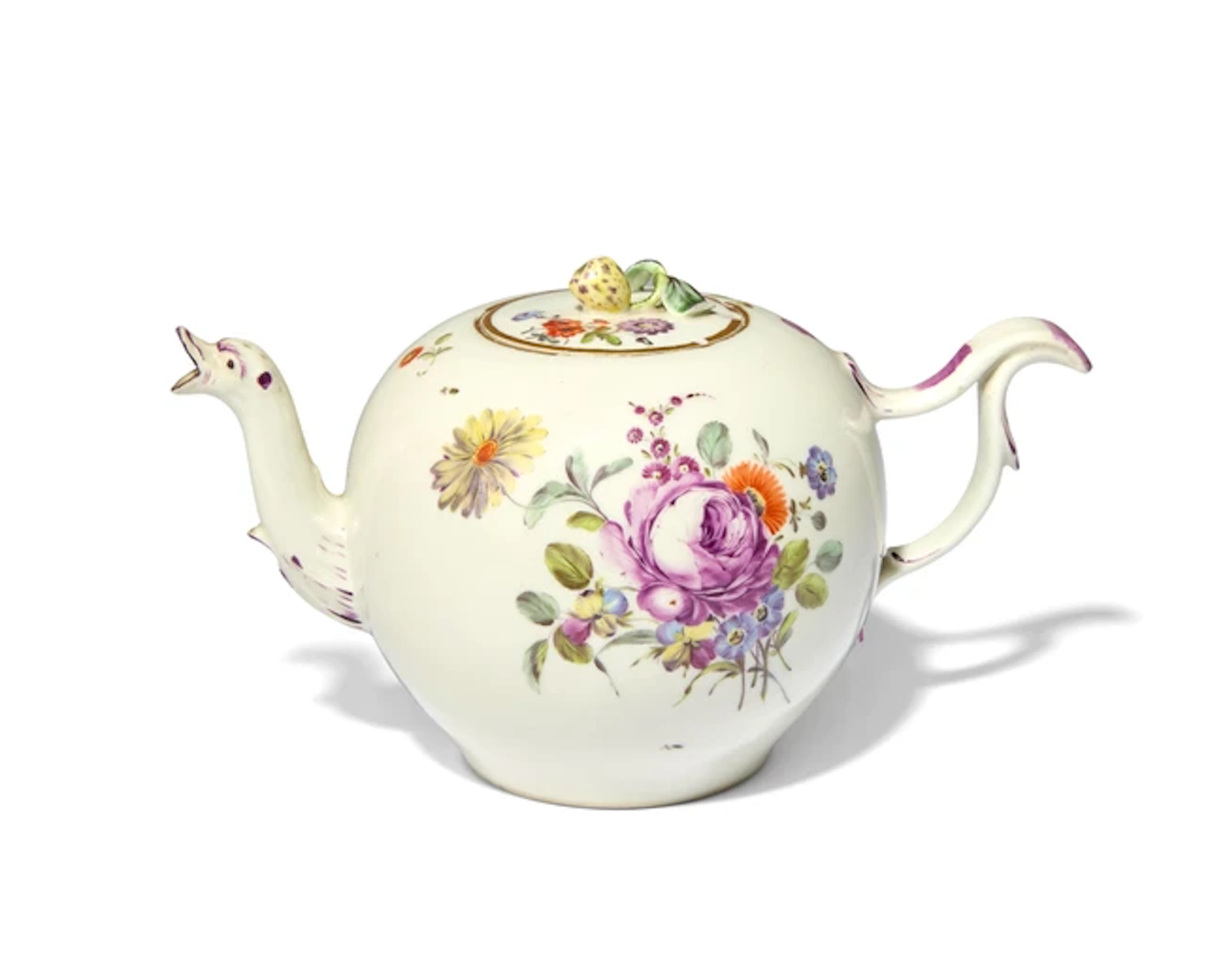 A Zurich porcelain teapot and cover