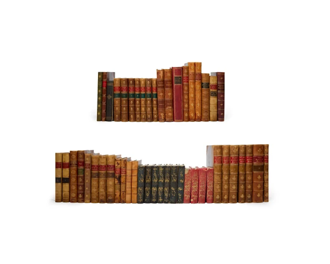 A collection of finely bound German books on history