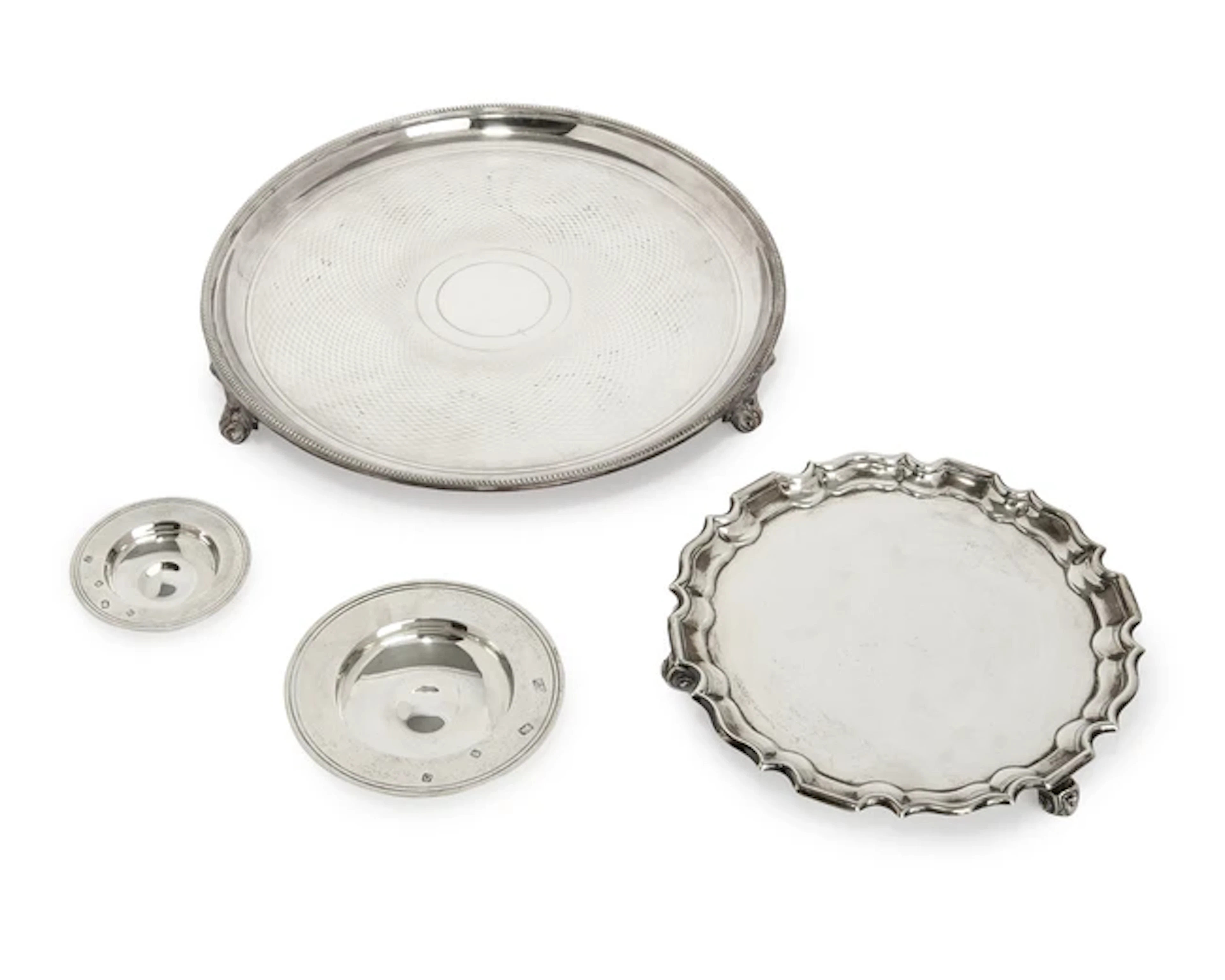 A George V silver salver