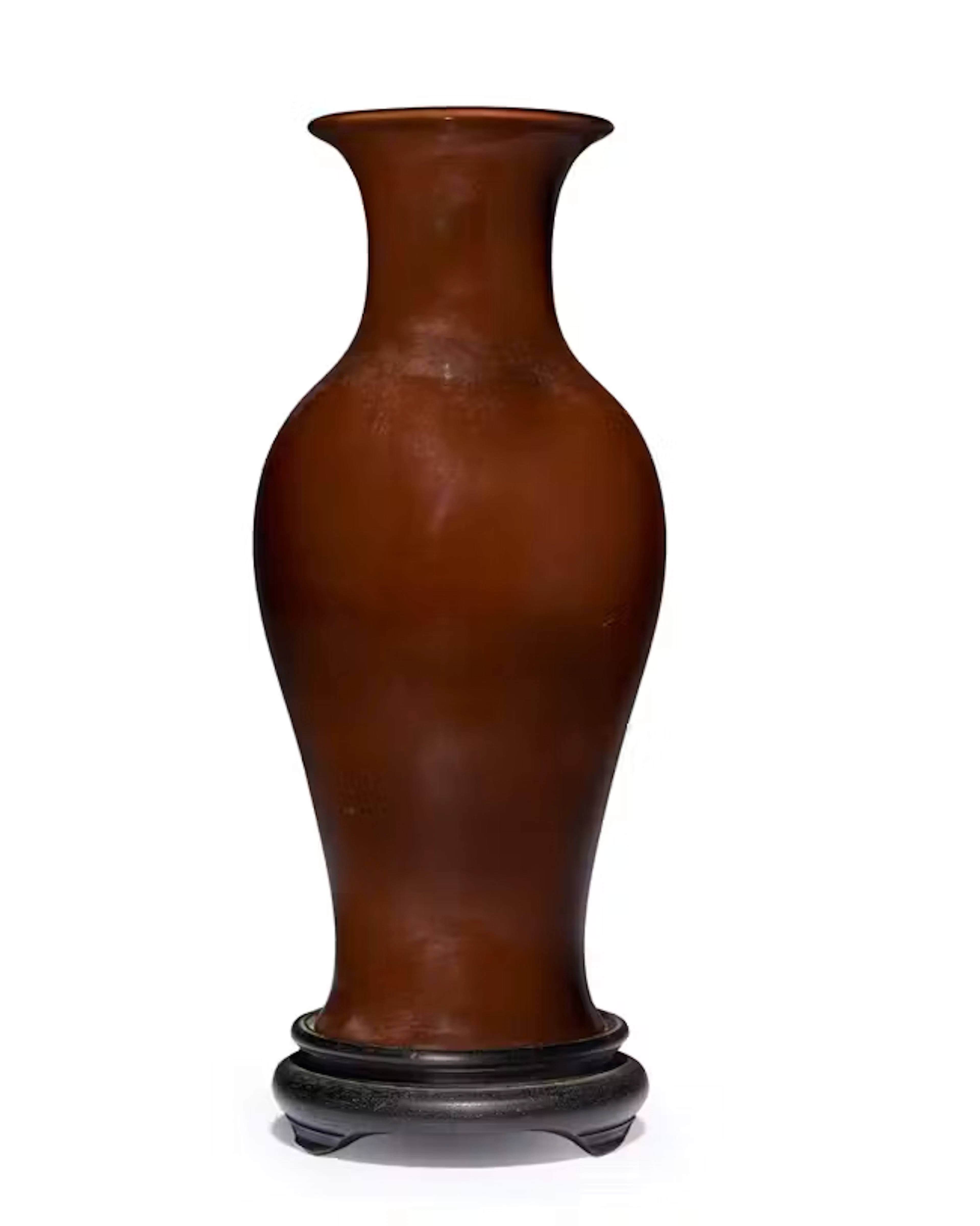 A Chinese brown-glazed vase 20th century 26cm high