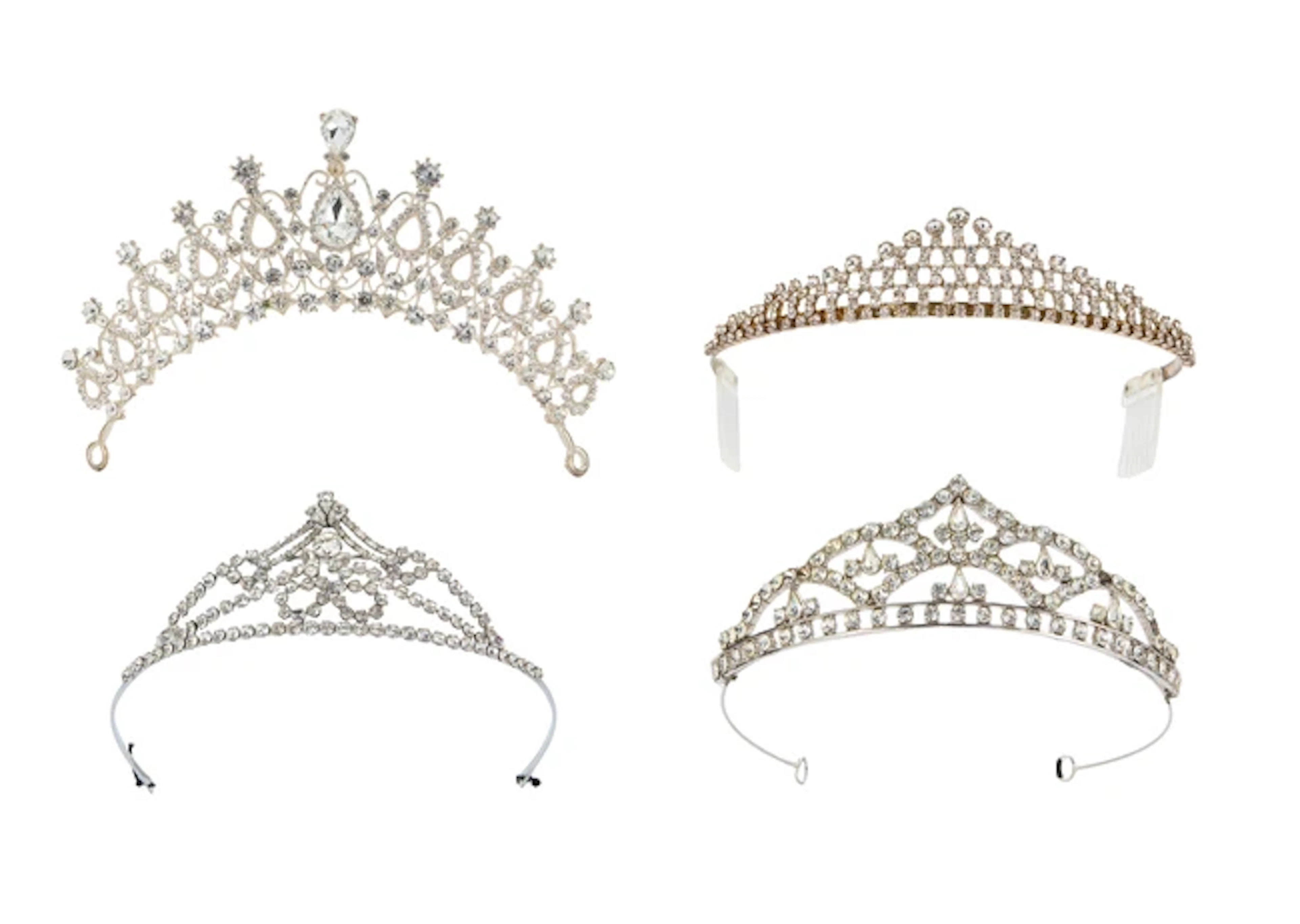 Four paste set tiaras