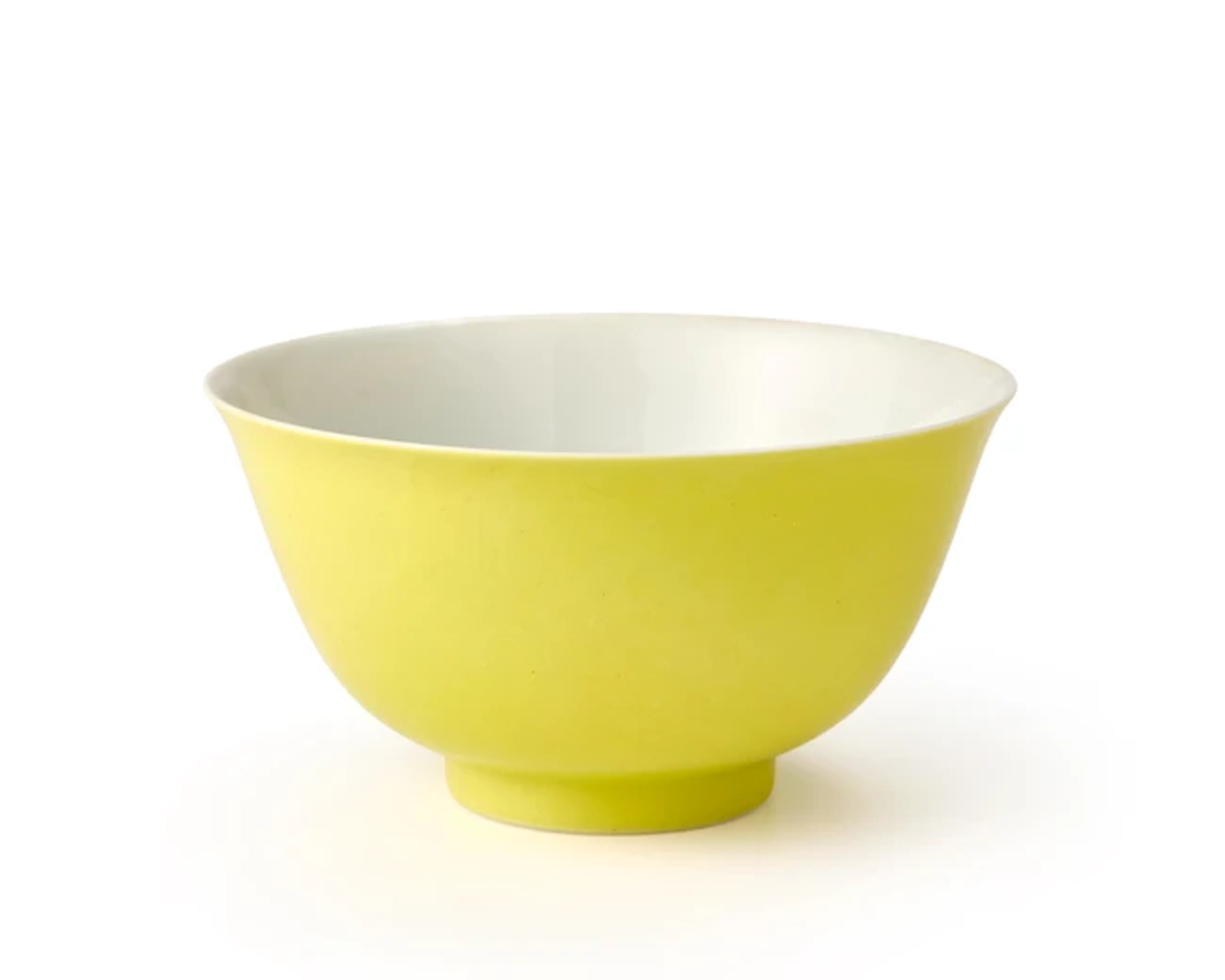 A Chinese lemon yellow-glazed bowl Qing dynasty