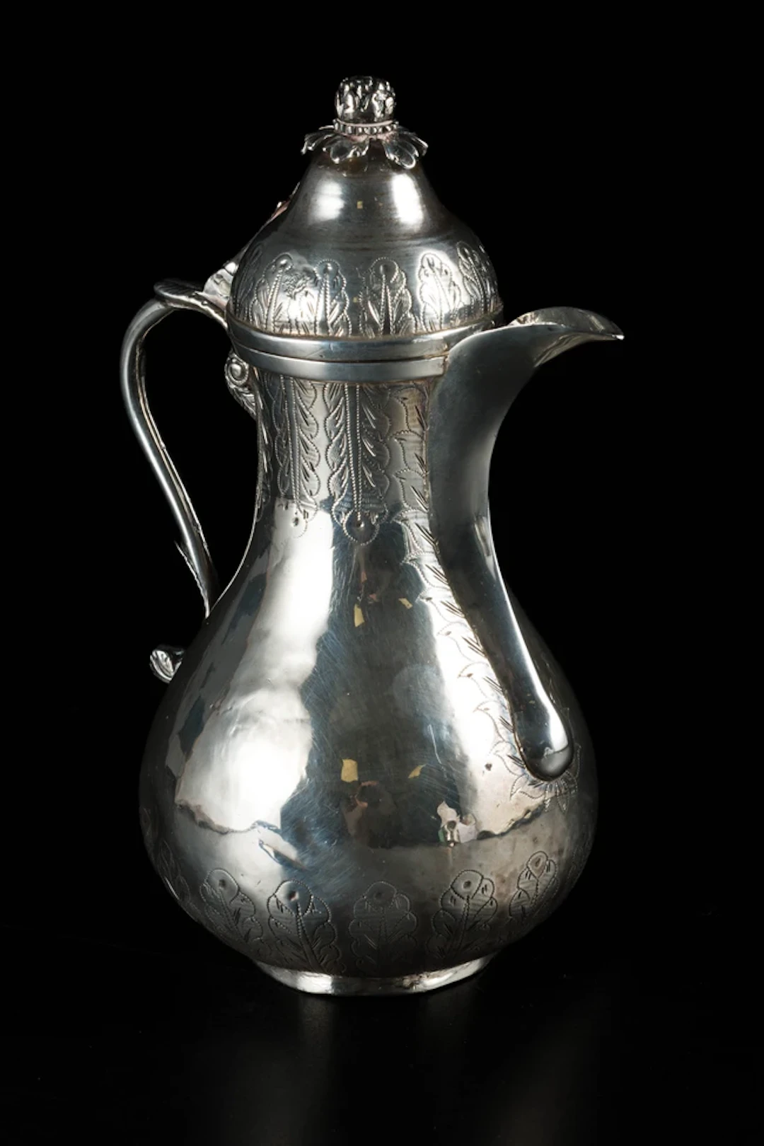 A silver ewer