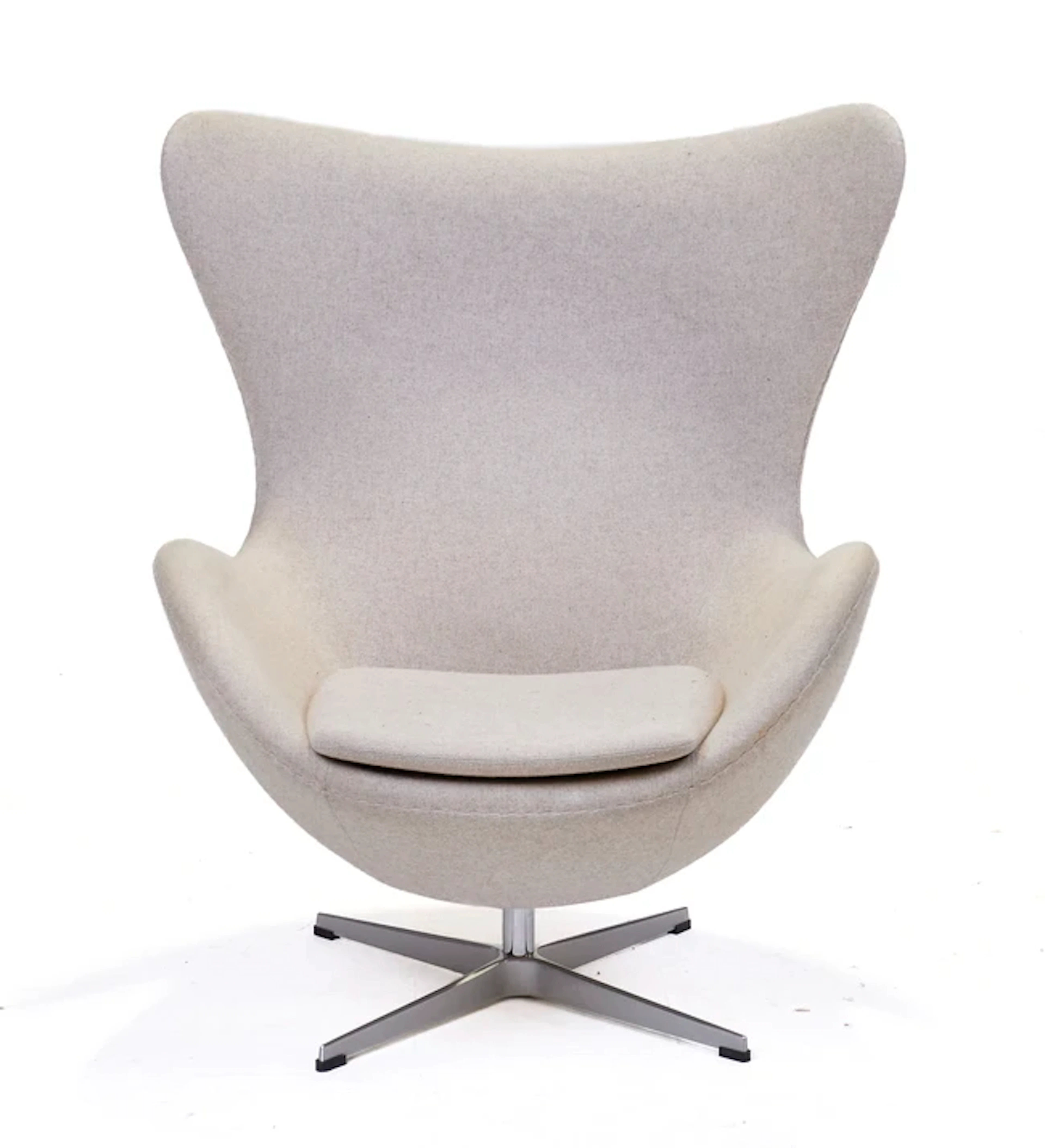 After Arne Jacobsen Egg style swivel lounge chair late...