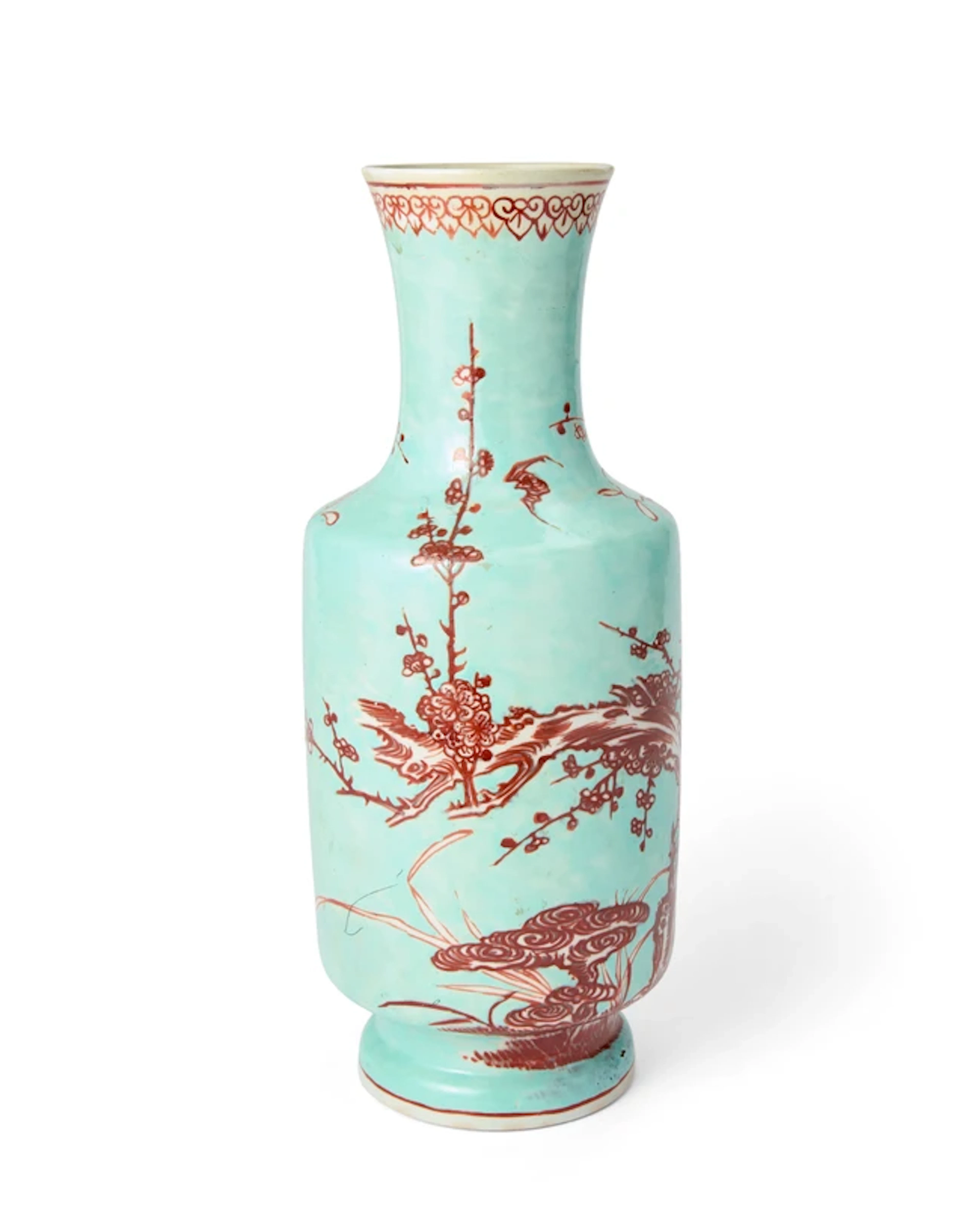 A Chinese turquoise-ground